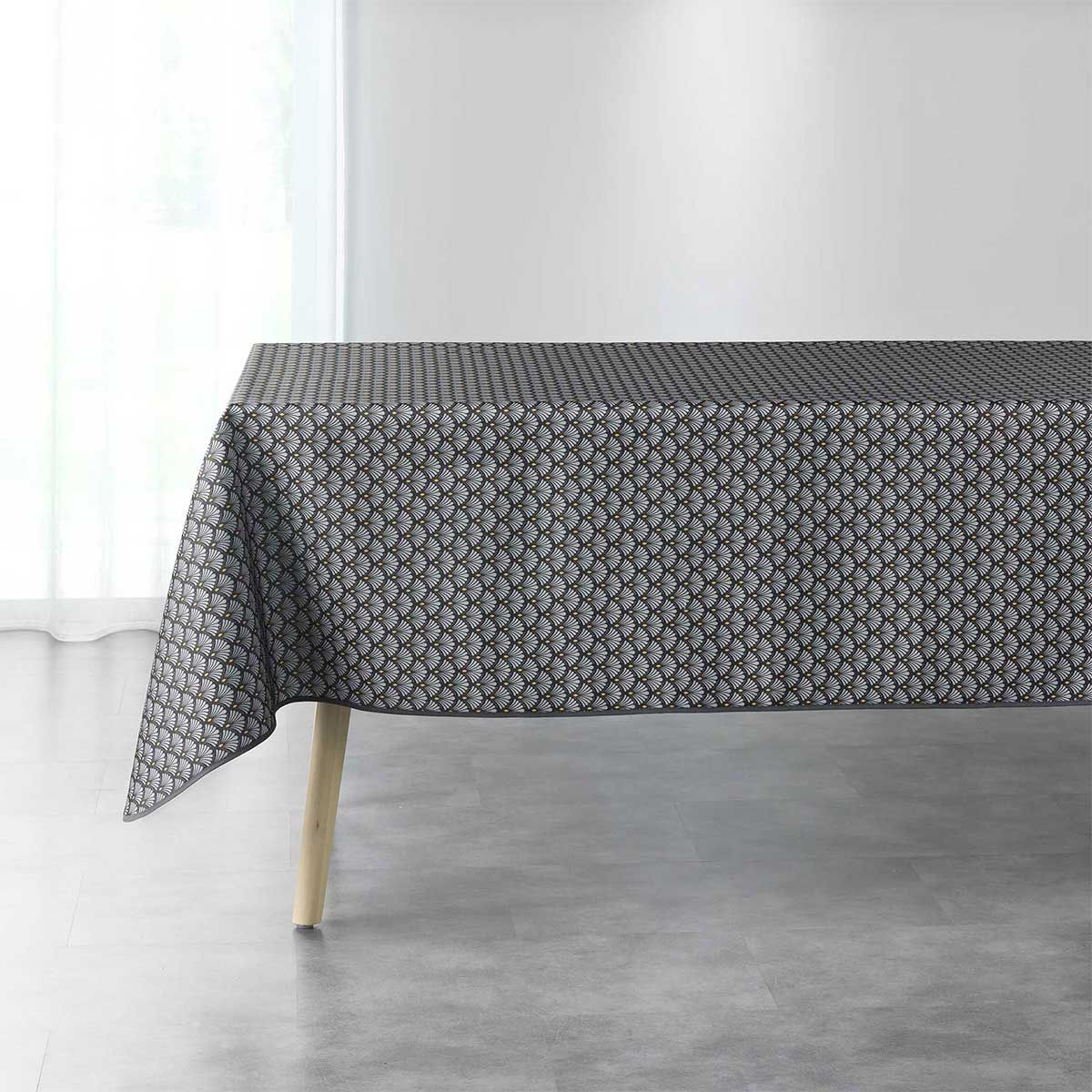 Nappe Imprimée "art Chic" 150x240cm Anthracite