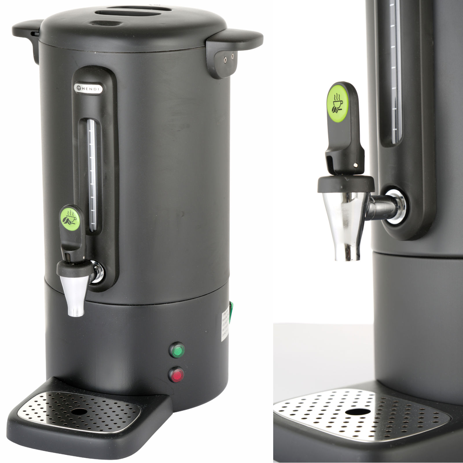 Cafetière Percolateur Avec Robinet Anti-goutte, Noire, Concept Line, 7 L - Hendi 211472