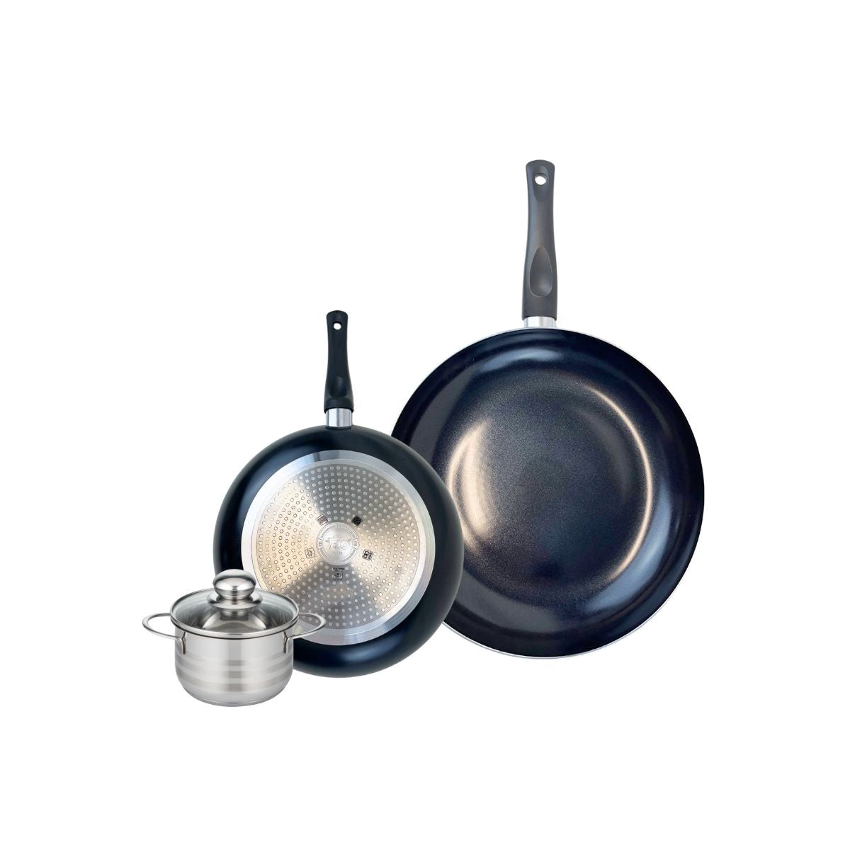 Batterie 2 Poêles 24/32cm + 1 Faitout 12cm Prima Brillant