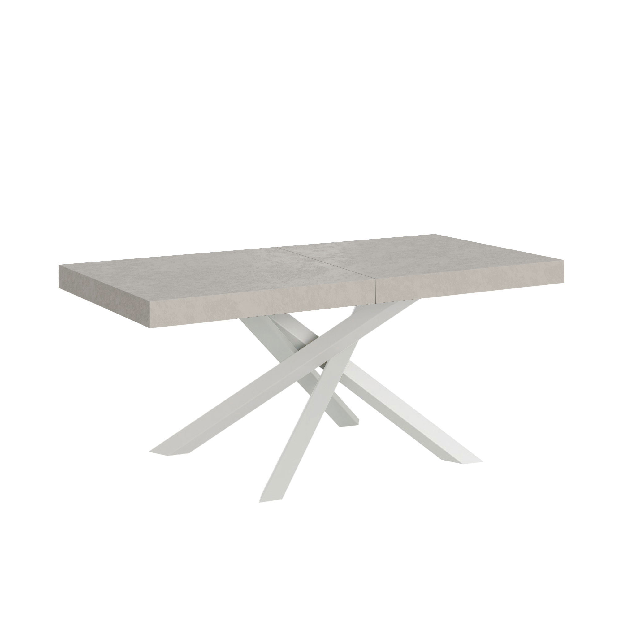 Table Extensible Volantis Cashmere 180/284x90 Cm Avec Pieds Blancs