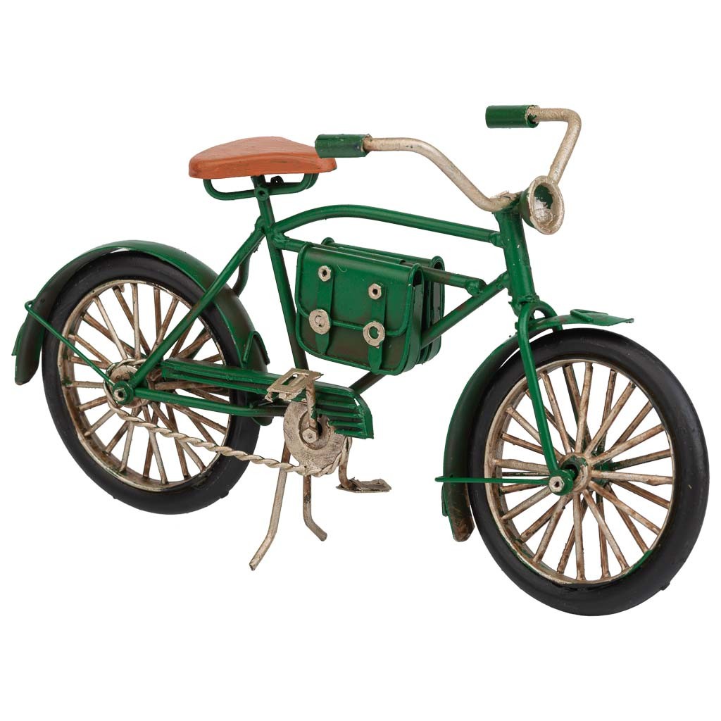 Bicyclette En Métal Verte 22x7x13h