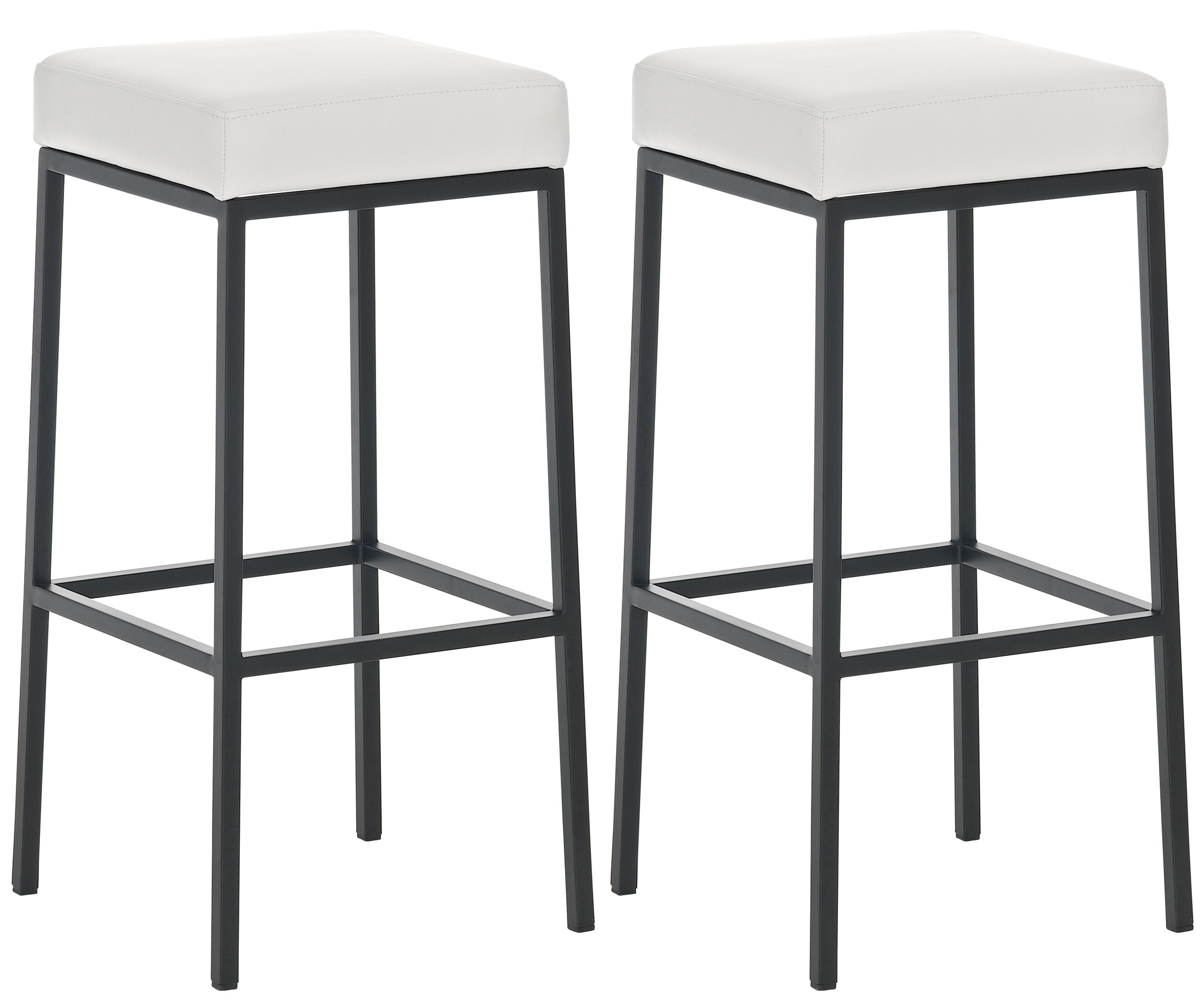 Lot De 2 Tabourets De Bar Avec Repose-pieds Design Simple Hauteur 85 Cm En 10_0004380