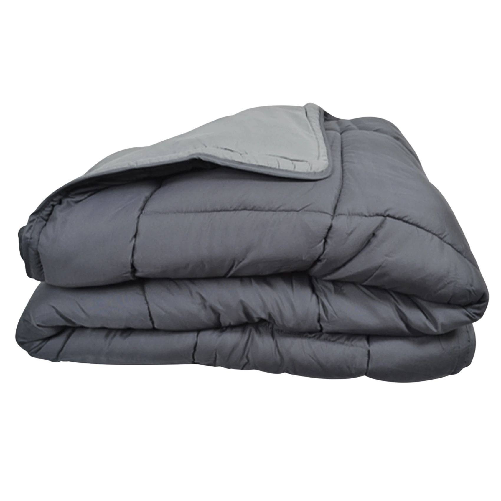 Couette Légère Réversible Bicolore En Microfibre 200 Gr/m² Argent 240x260 Cm