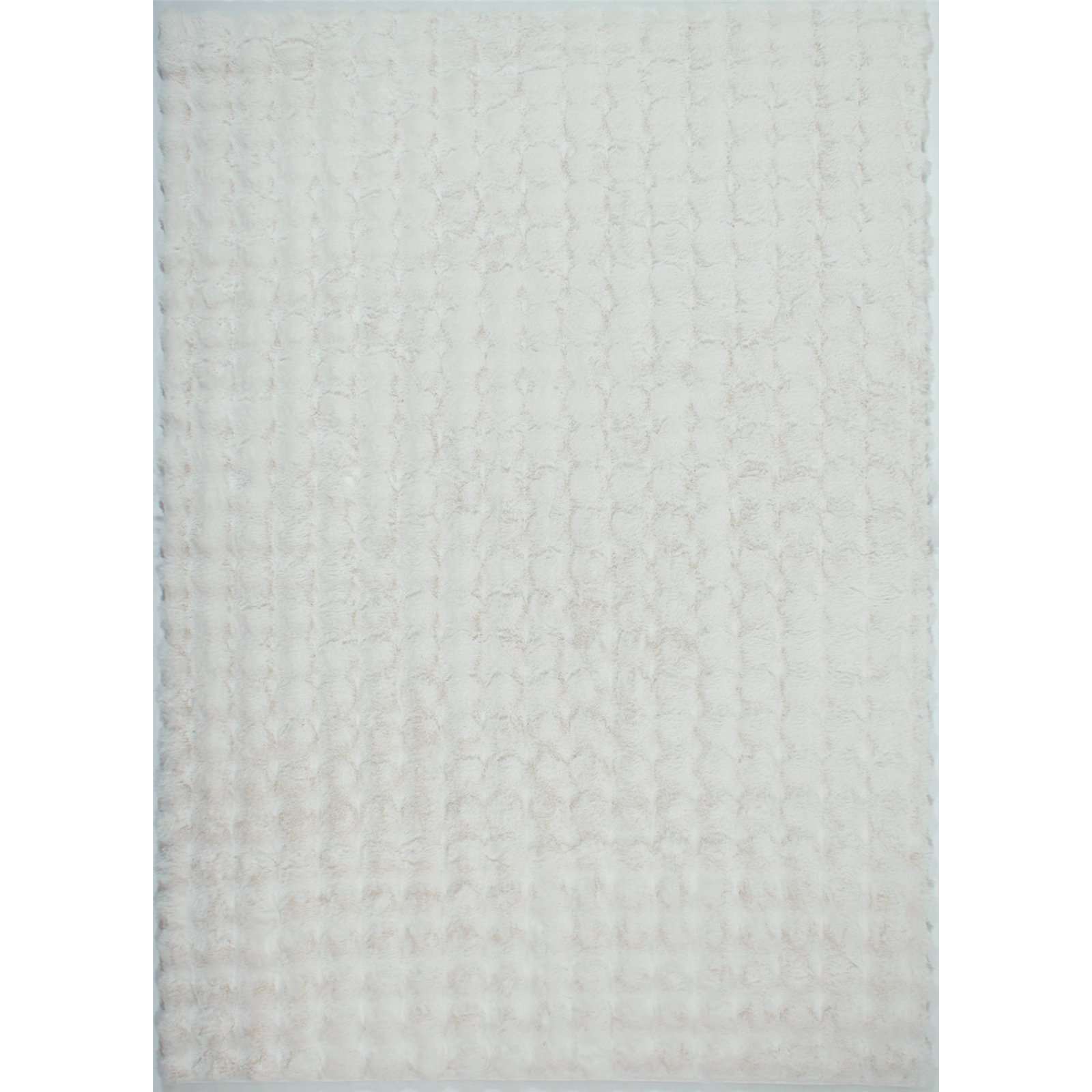 Tapis Blanc Très Doux Antidérapant Lavable Machine - 120 X 160 Cm