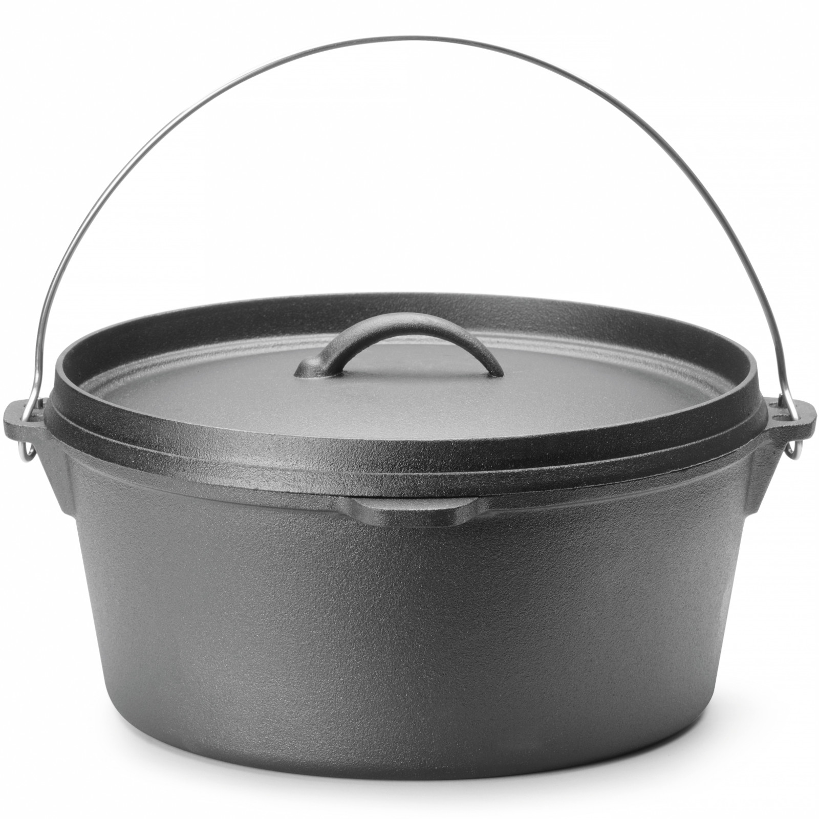 Chaudron En Fonte, Marmite De Chasse, Pour Feu De Camp, Pour Soupes Et Ragoûts, Diamètre 310 X 155 Mm, 7,2 L