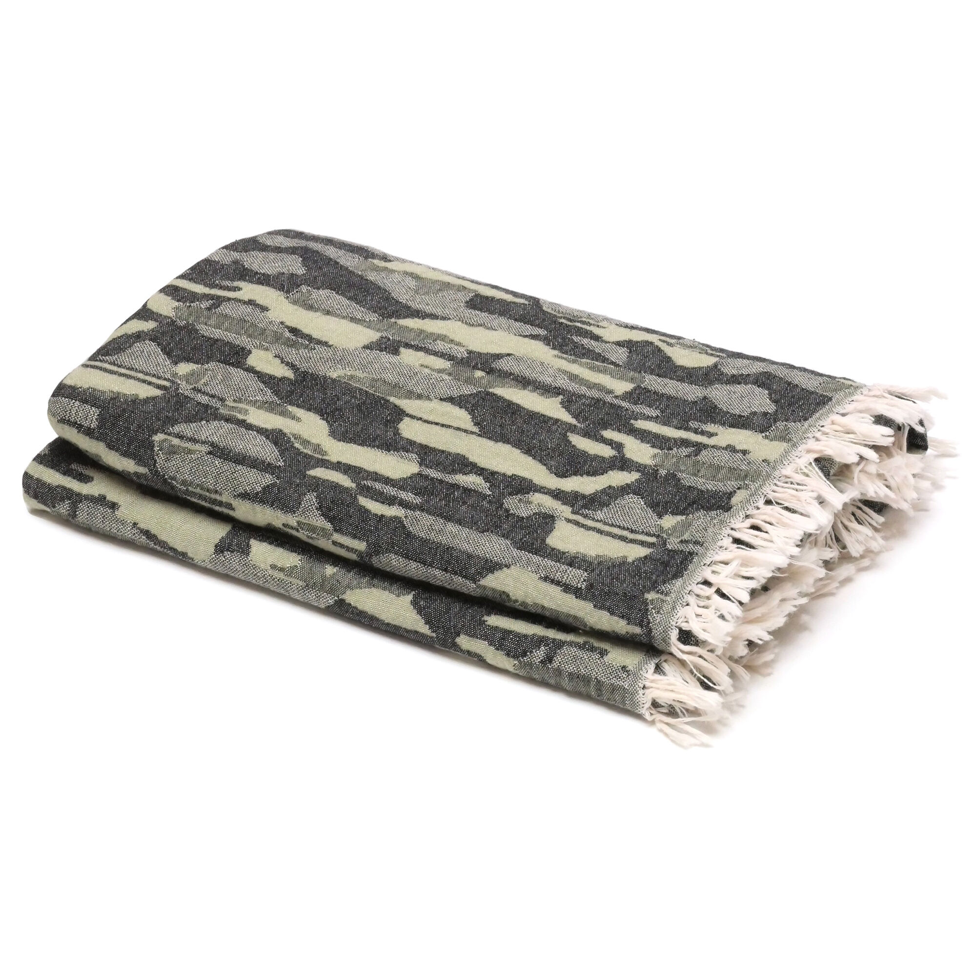 Drap De Plage Fouta Coton 95x180 Cm Kalymnos Vert Sauge