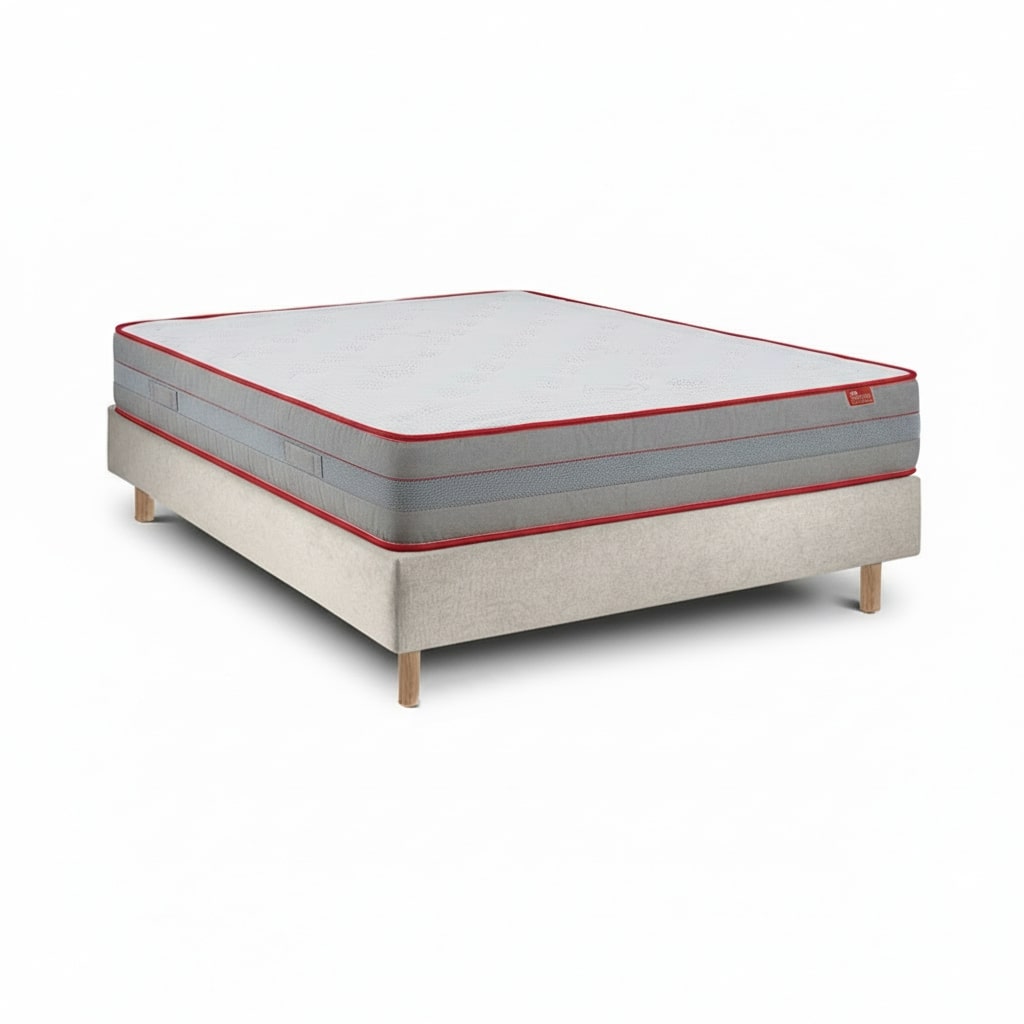 Ensemble Luxury Et Sommier Pearl - Lit Et Matelas 200 X 160 Cm Mercado Do Colchao
