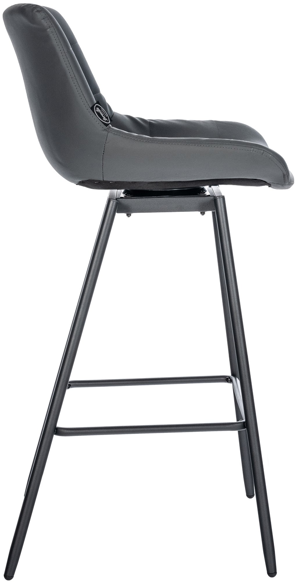Tabouret De Bar Pivotant Weston Simili Cuir Gris