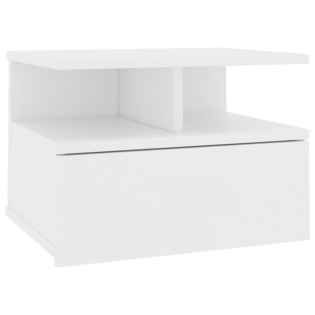 Table De Chevet Murale Avec Tiroir Et Compartiments 40 X 31 X 27 Cm Dec033917