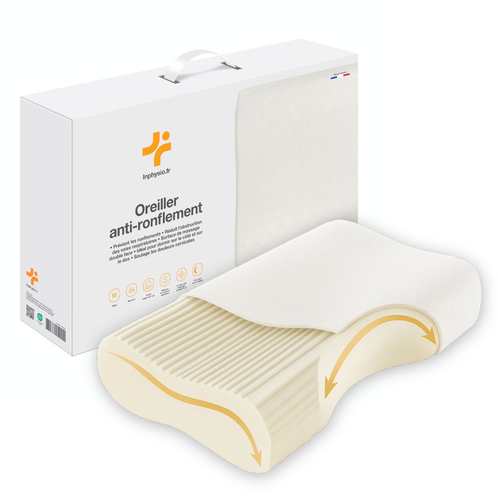 Oreiller Anti-ronflement - Double Surface De Massage - 57x36x11 - Inphysio