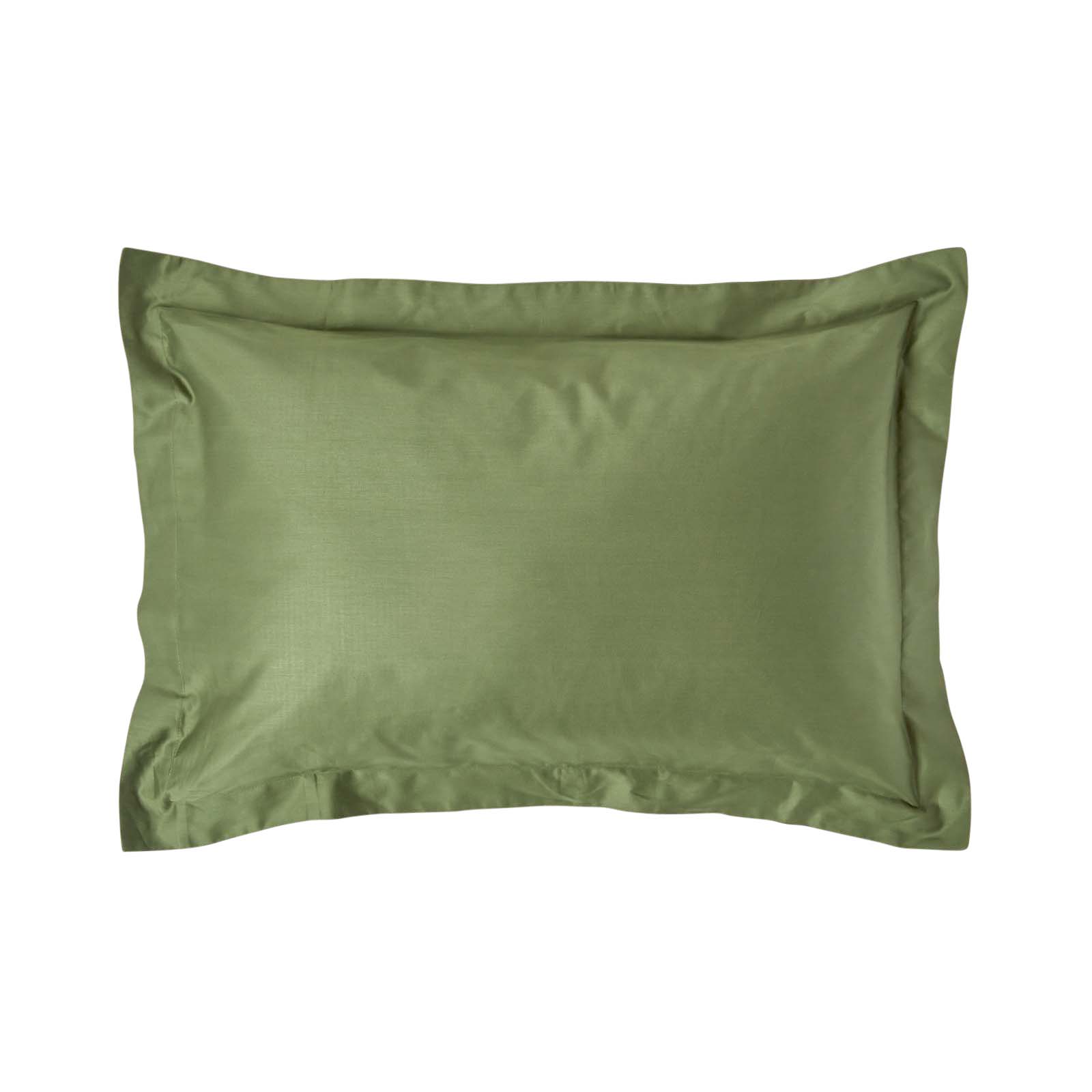 Taie D'oreiller Bio À Volants 50x75cm Vert Mousse Coton Égyptien Homescapes