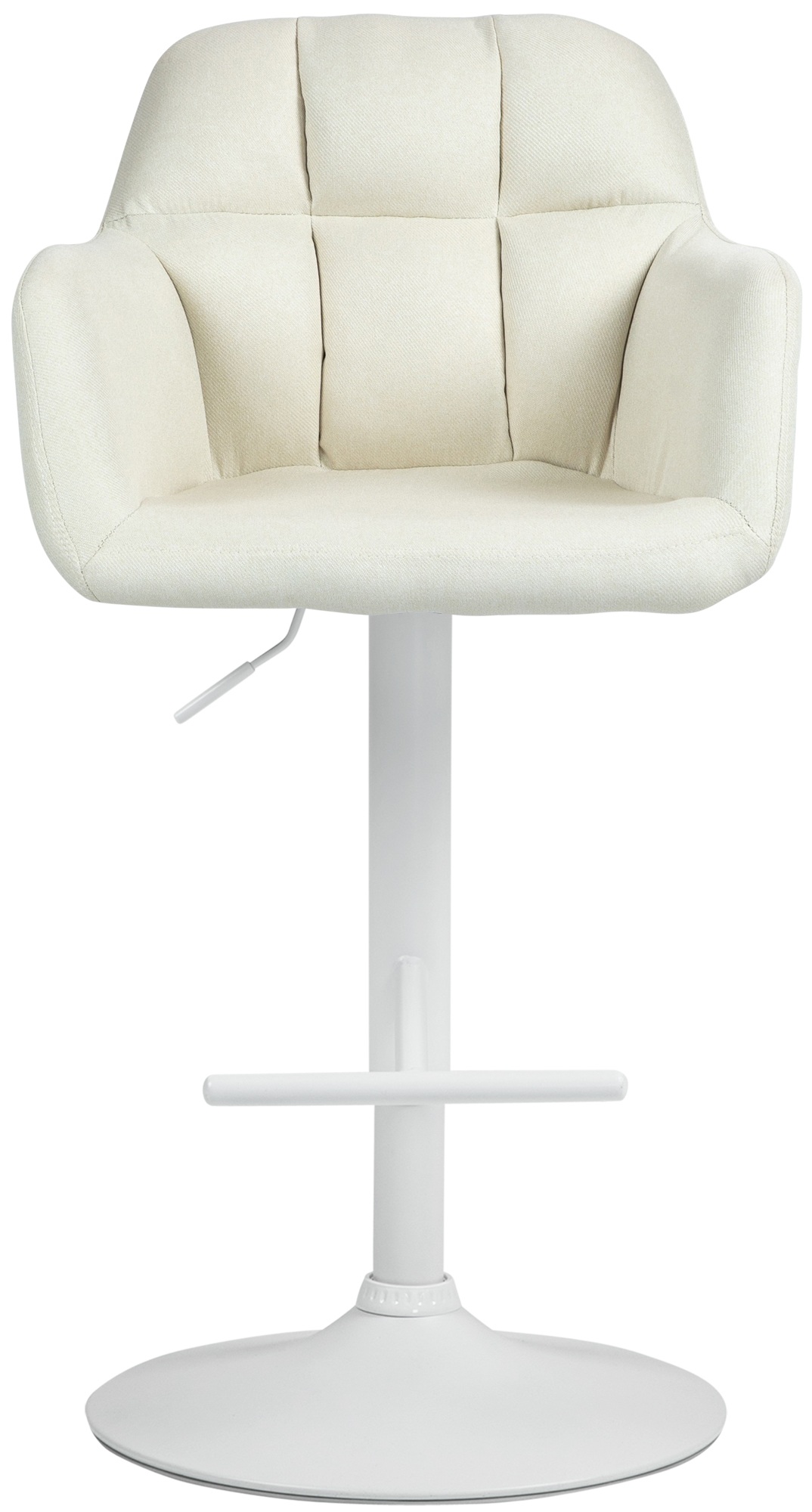 Tabouret De Bar Natoma Tissu Blanc Crème