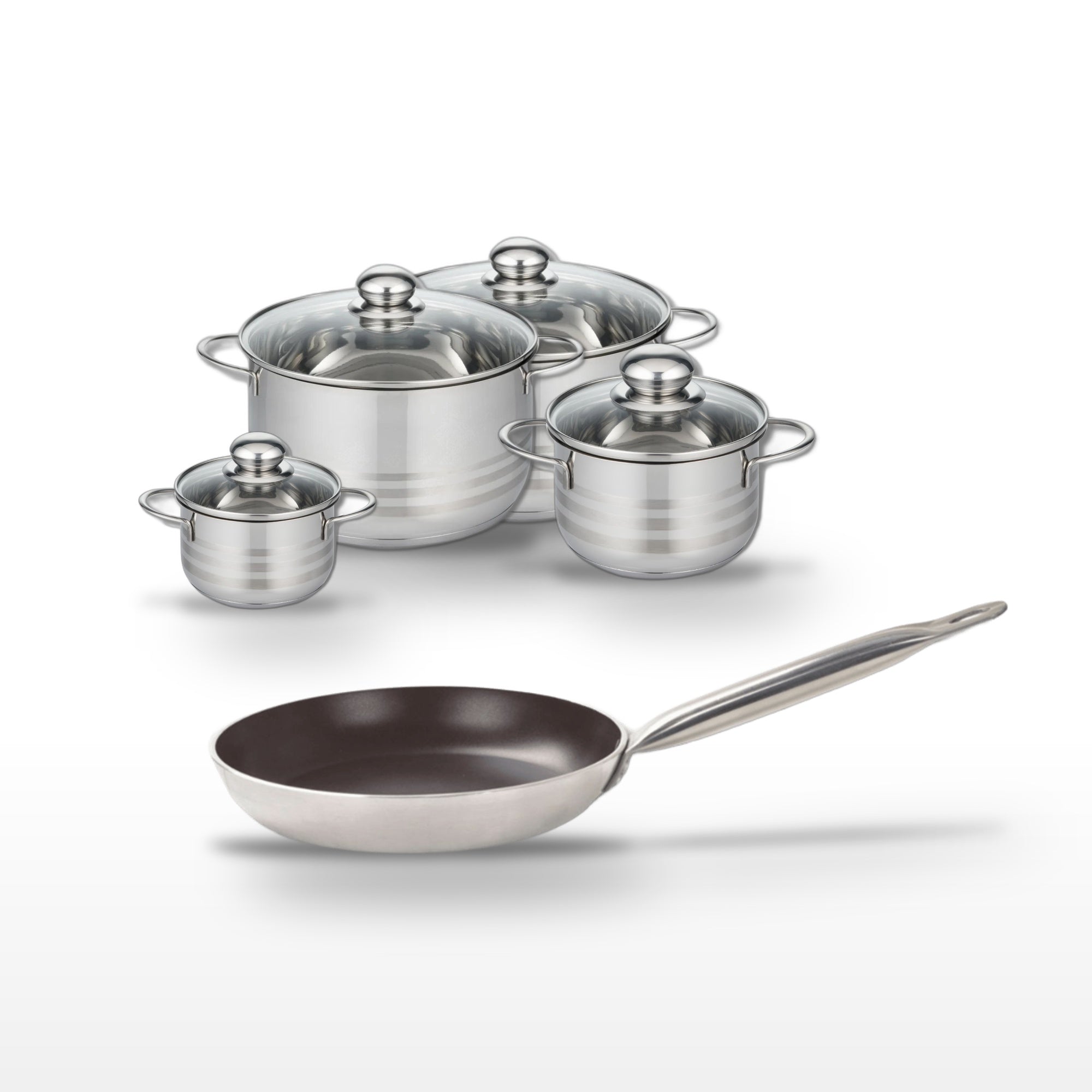 Batterie De Cuisine 1 Poêle 28cm + 4 Faitouts 12/16/20/24cm