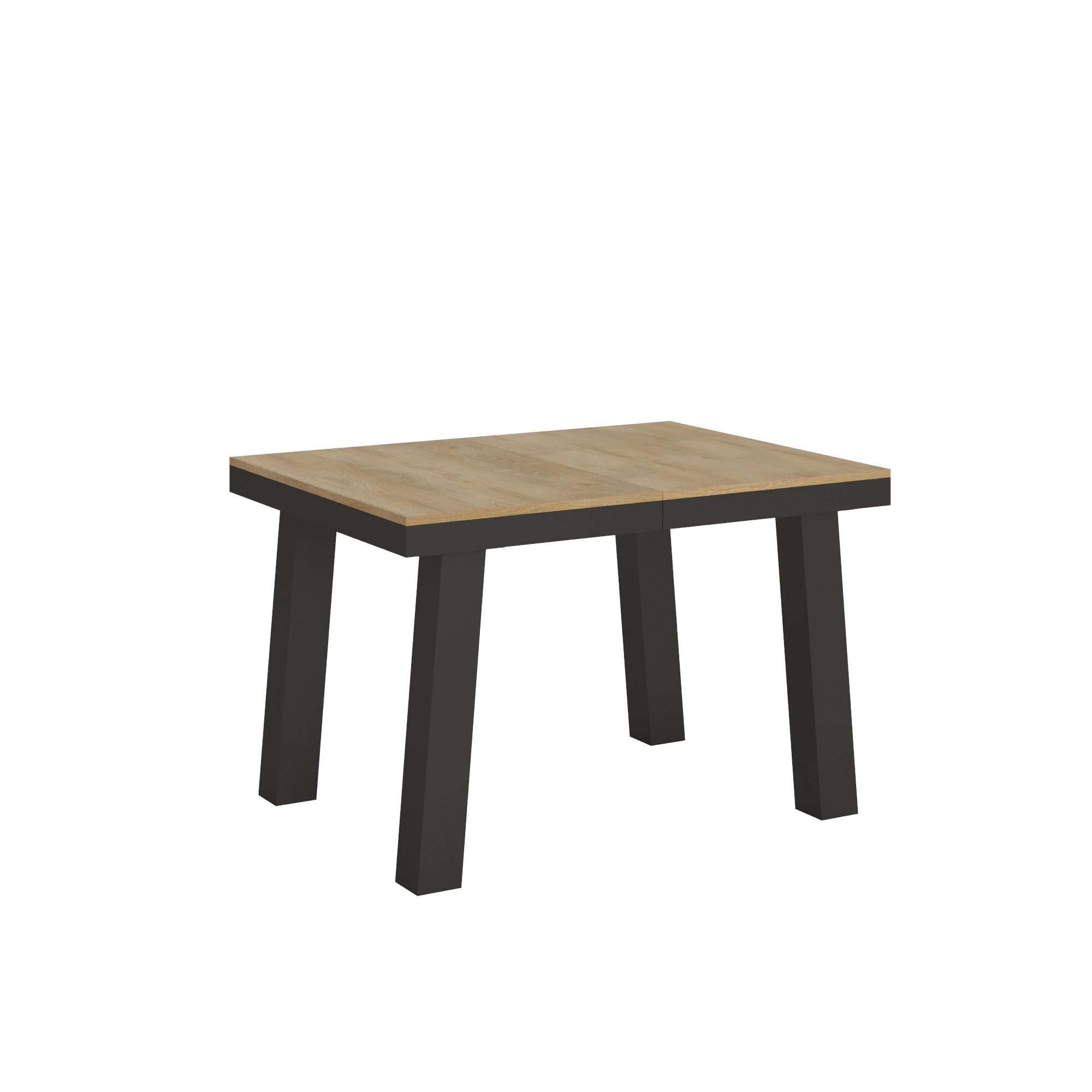 Table Extensible 120/380x90 Cm Bridge Evolution Chêne Nature Cadre Et Pieds Anthracite