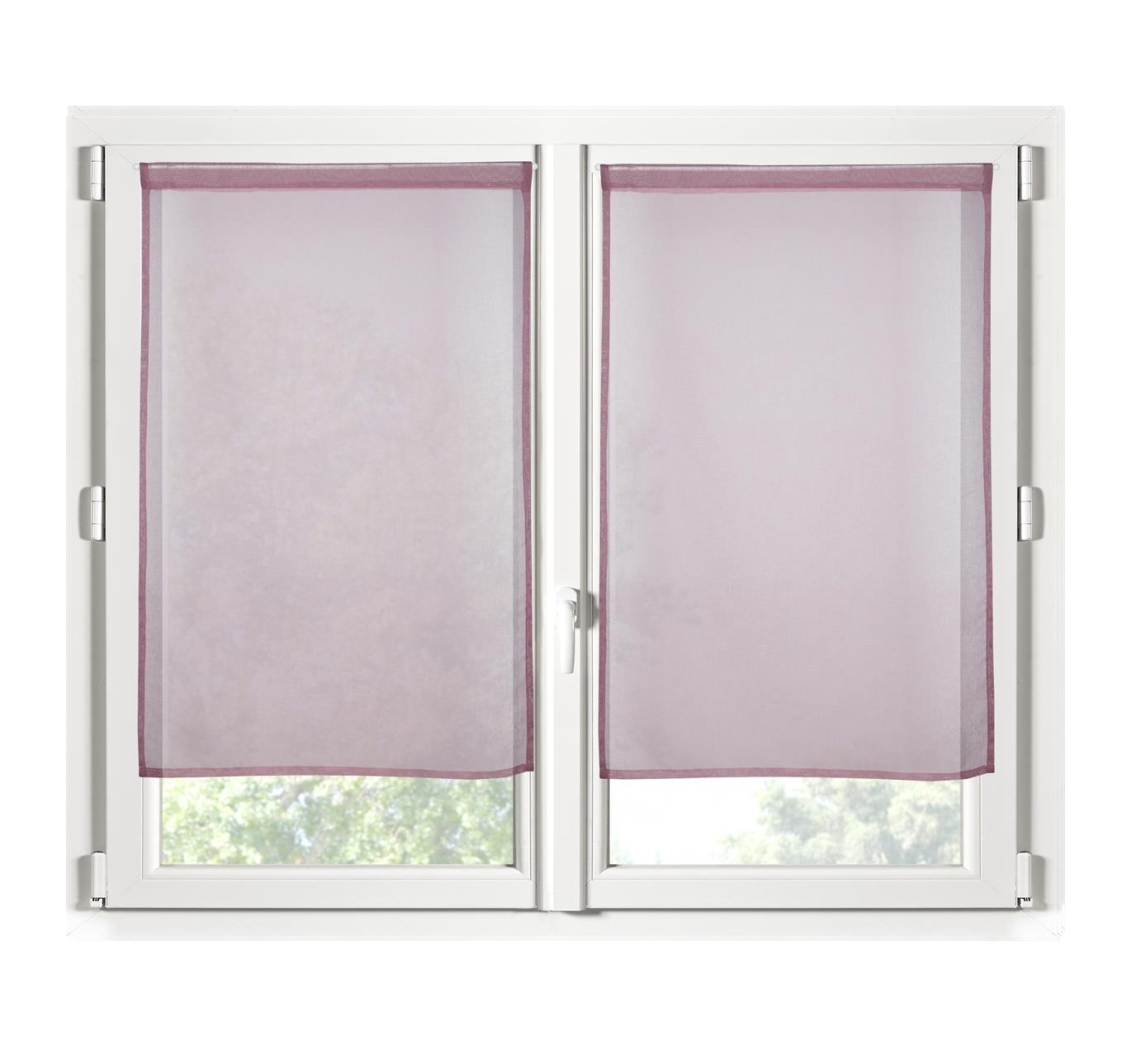 Paire De Rideaux Voile Uni Brise Bise