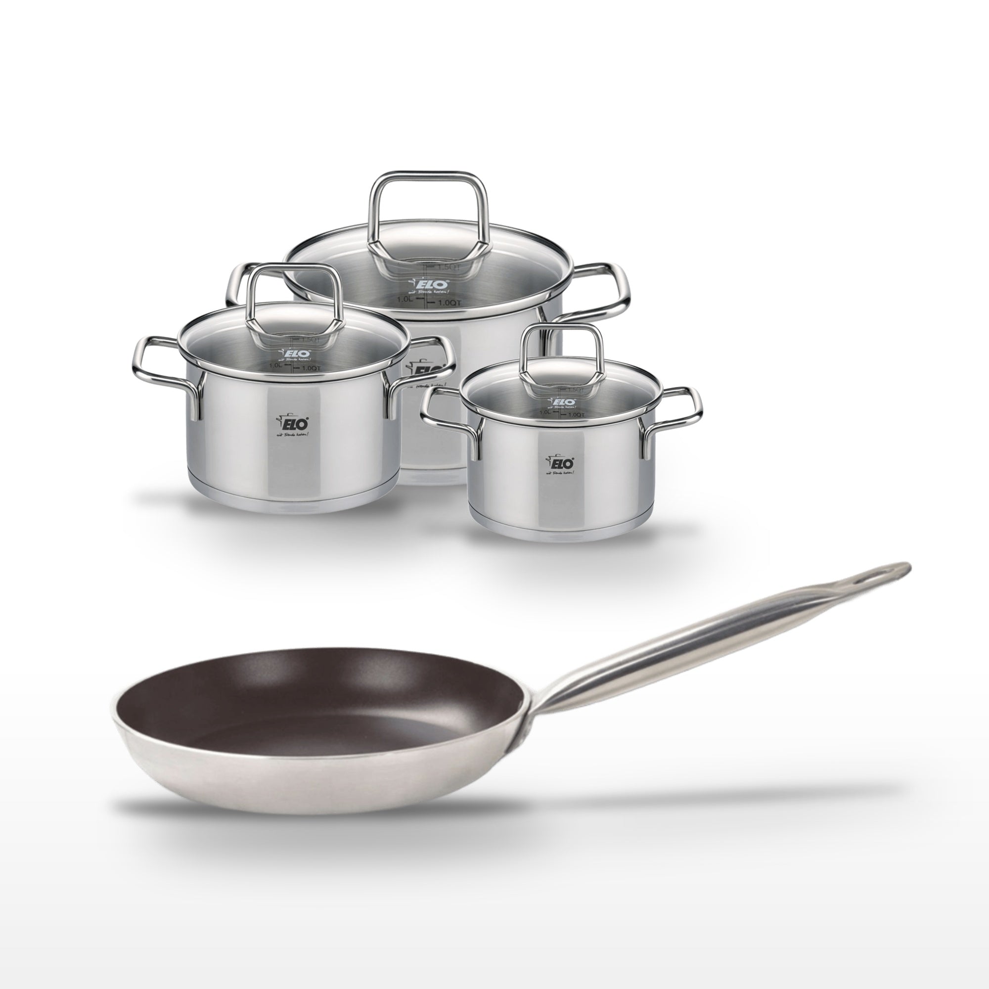 Batterie De Cuisine 1 Poêle 28cm + 3 Faitouts Bistro Line