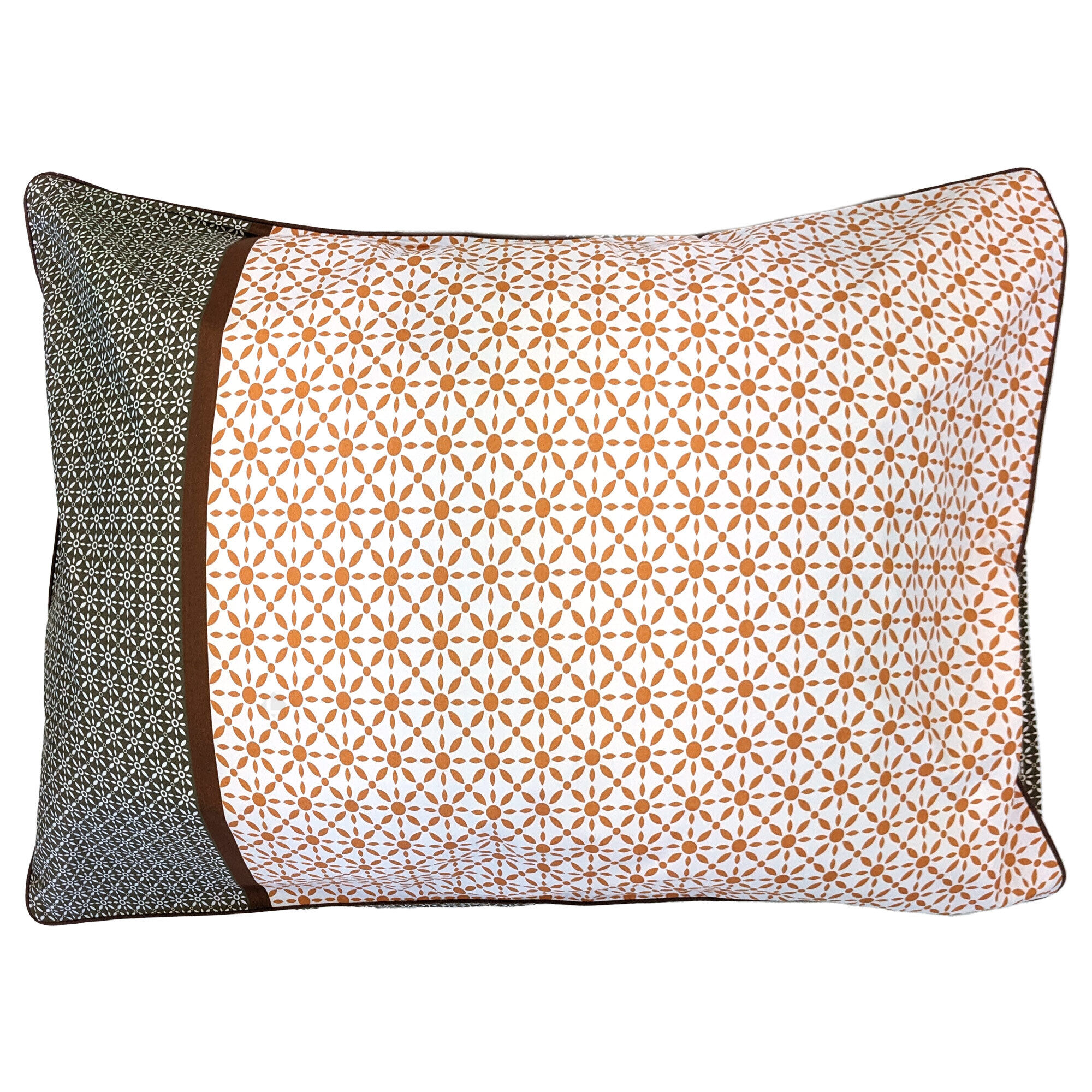 Taie D'oreiller 50x70 Cm Percale Coton Longues Fibres Gabin Marron
