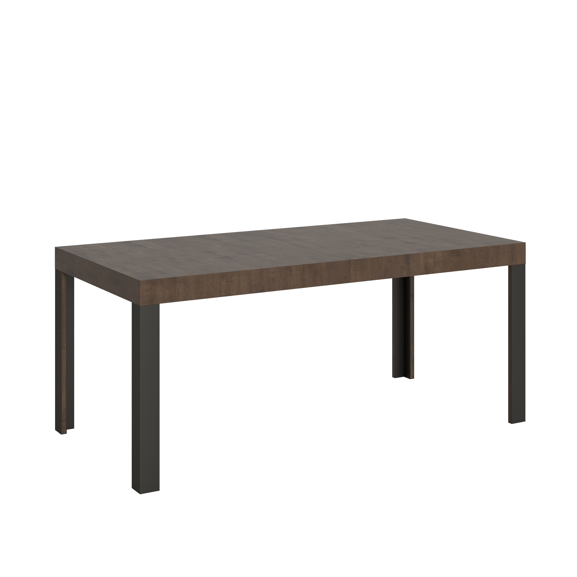 Table Extensible 200/304x90 Cm Linea Noyer Pieds Anthracite