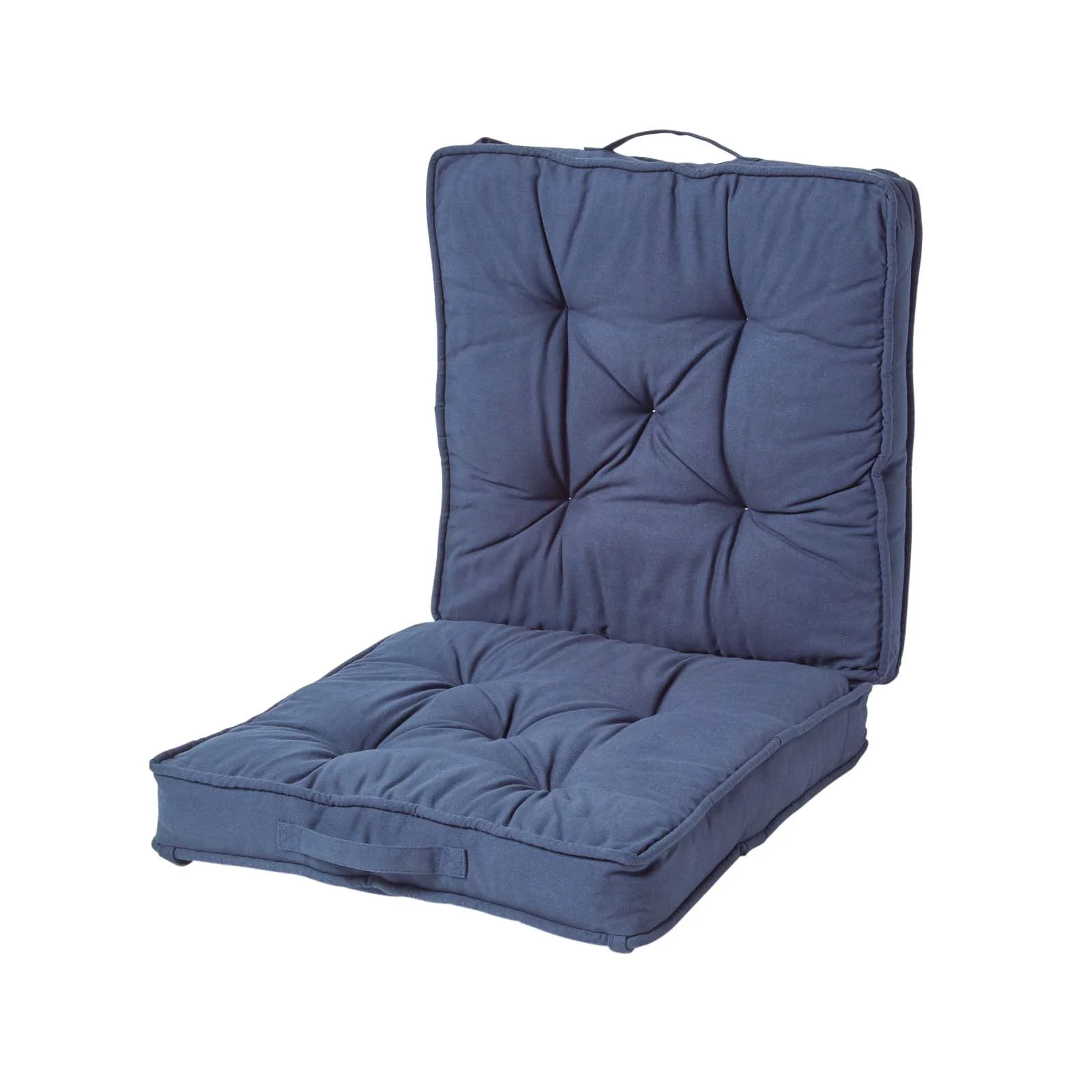 Coussin Rehausseur Lombaire En Coton 50x50cm - Bleu Marine - Homescapes