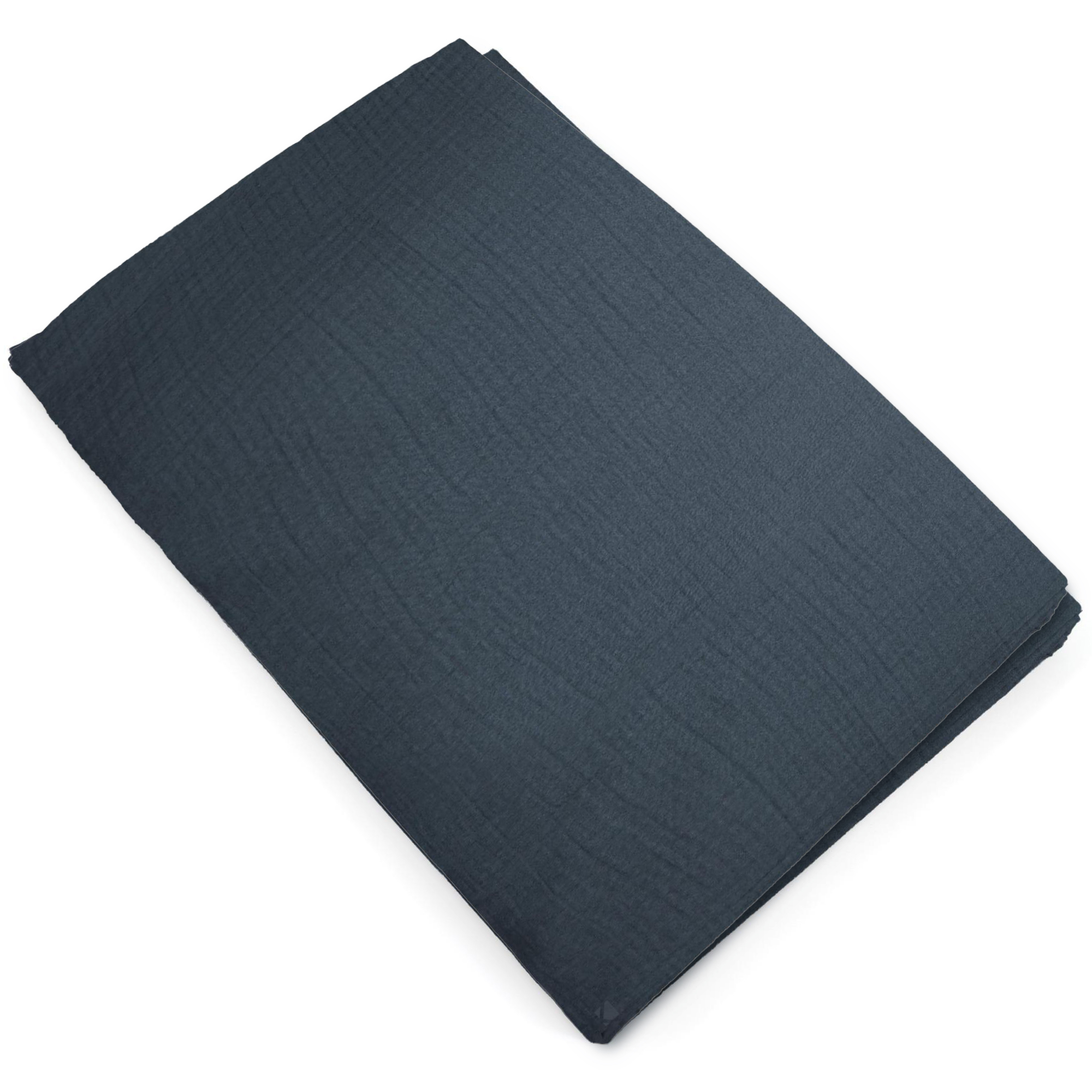 Housse De Couette 260x240 Cm Mousseline De Coton Milos Noir Granit