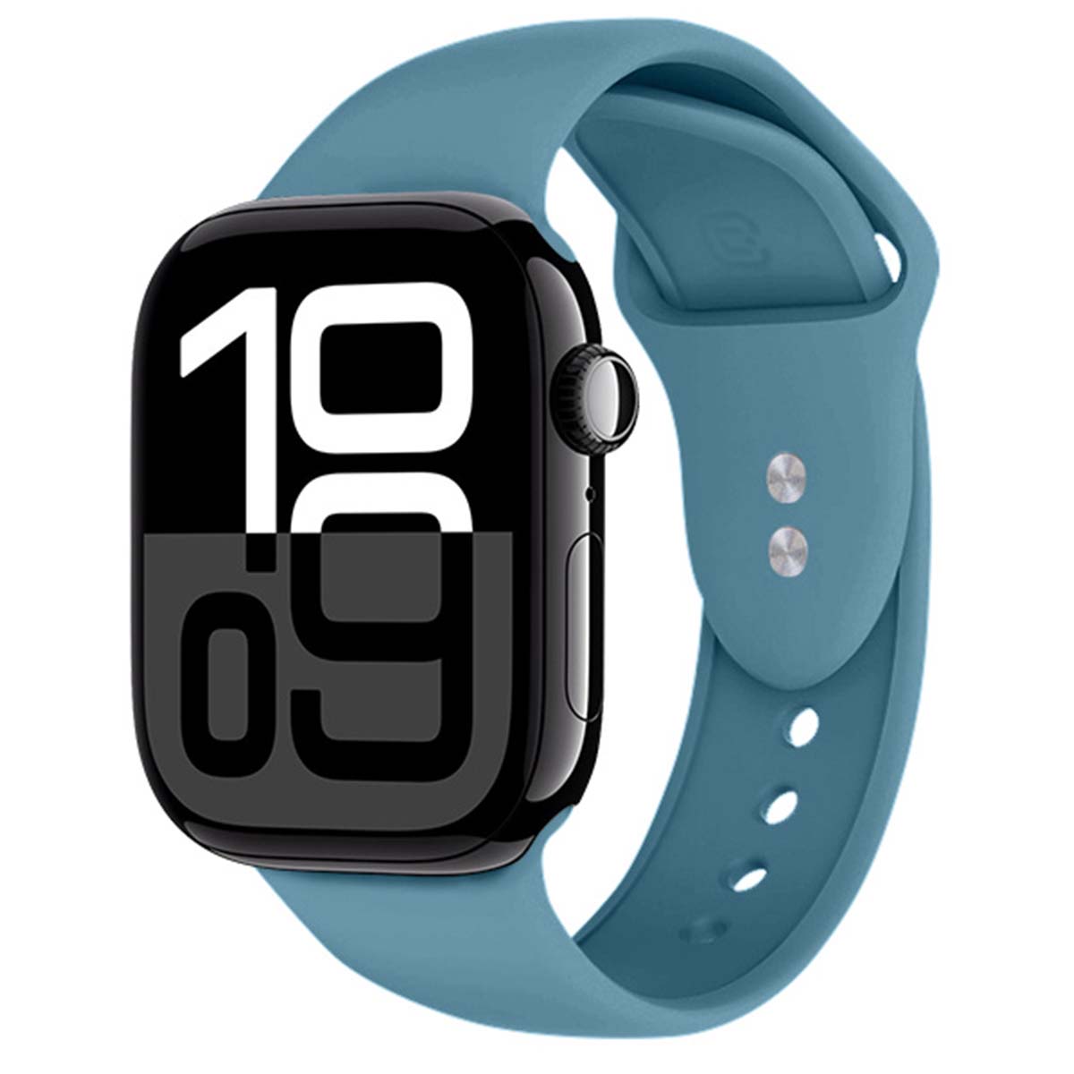 Bracelet Pour Apple Watch 38 / 40 / 41 / 42mm En Silicone Liquide Bleu Marine Crong