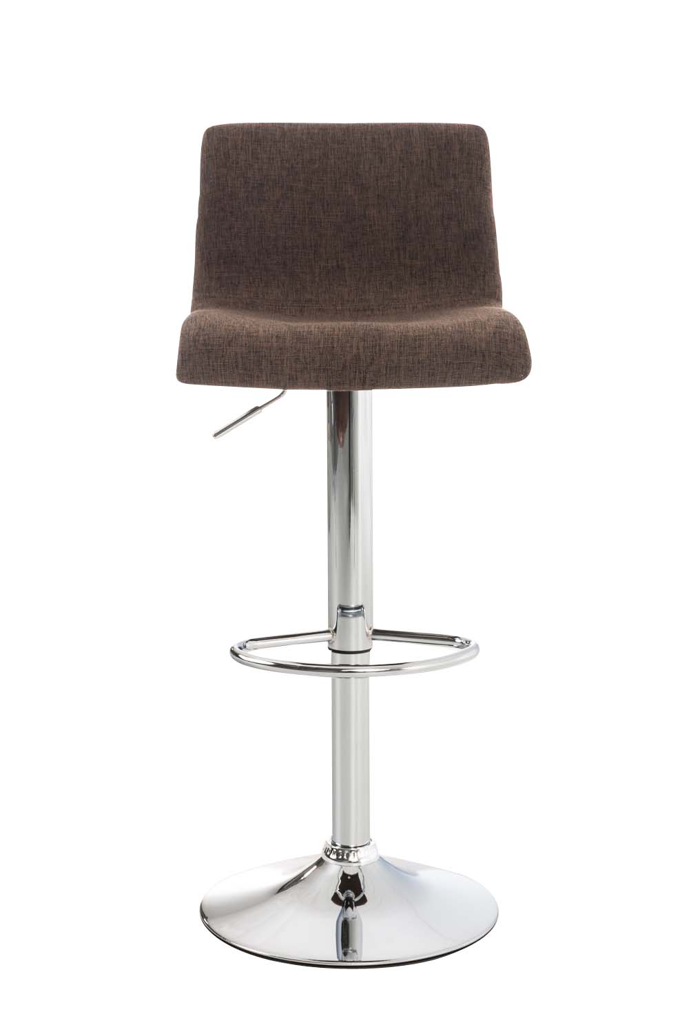 Lot De 2 Tabourets De Bar Hoover Tissu Chrome Brun
