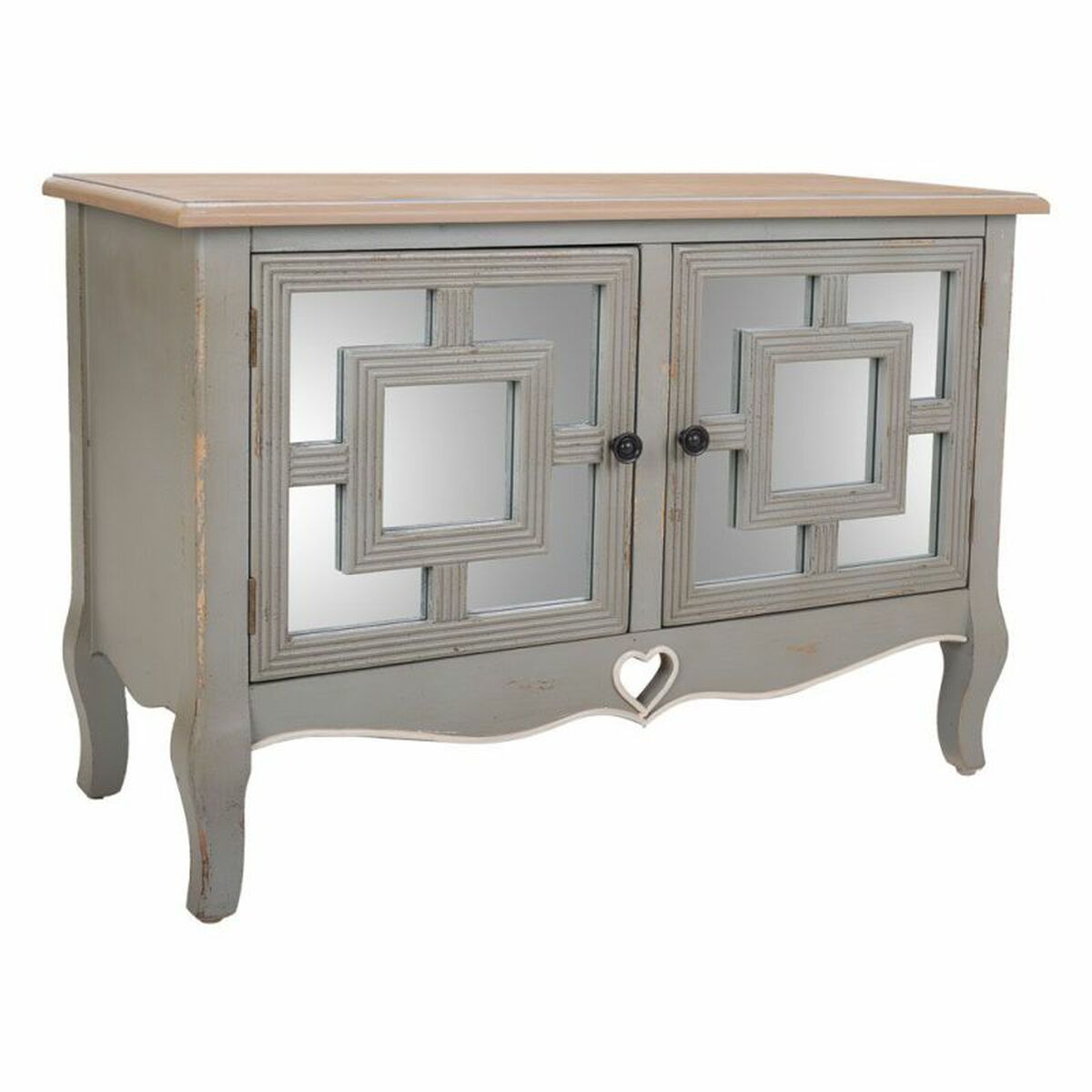 Meuble D'entrée Alexandra House Living Gris Verre Bois D'épicéa Bois Mdf 36 X 56 X 83 Cm