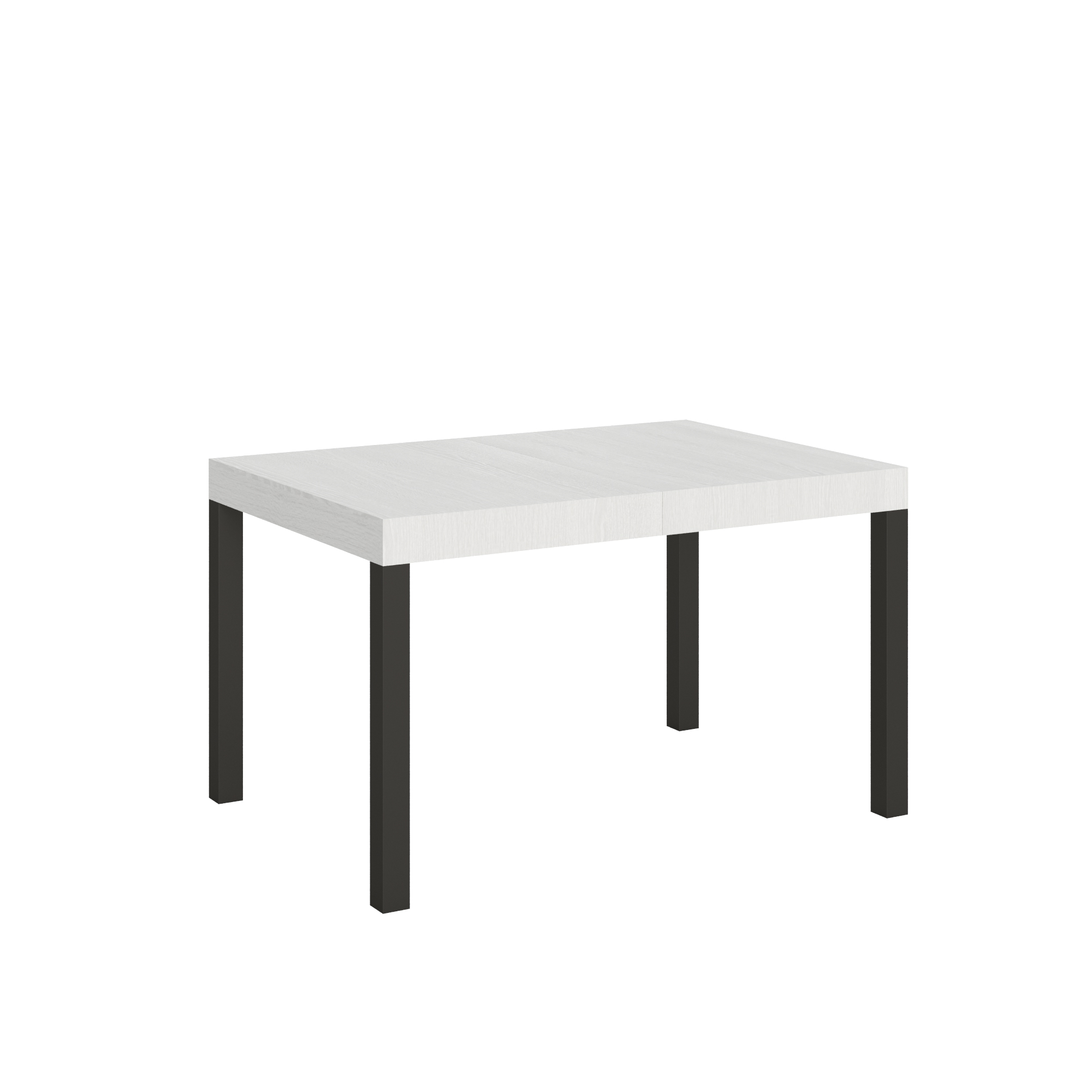 Table Extensible 90x120/224 Cm Everyday Frêne Blanc Structure Anthracite