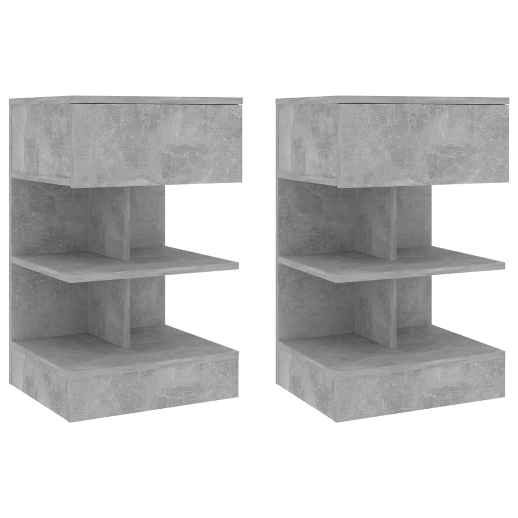 Lot De 2 Tables De Chevet Avec Étagères 40 X 35 X 65 Cm Dec035379