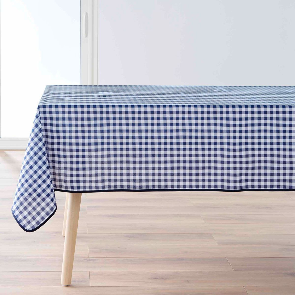 Nappe Antitache Imprimé "vichy" 150x200cm Bleu