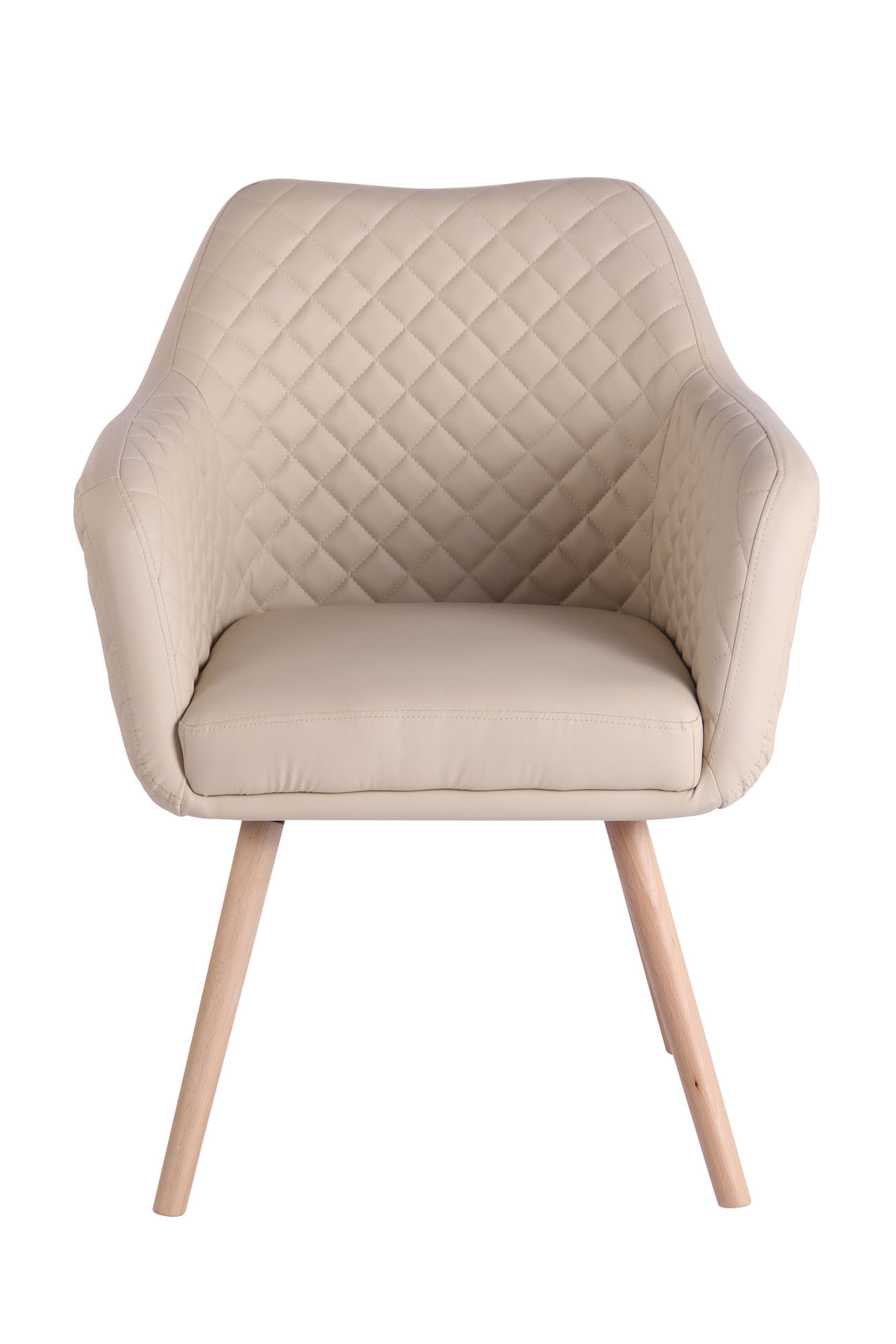 Chaise De Salle À Manger Gent Simili Cuir Naturel Crème