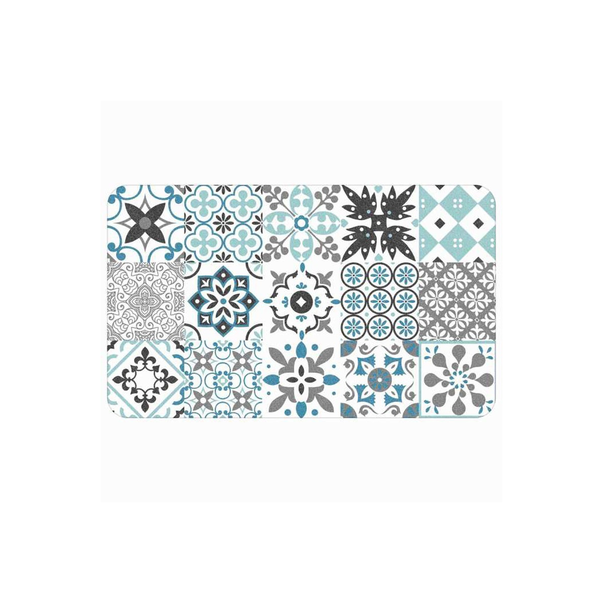Tapis Déco Rectangle "salou" 45x75cm Bleu