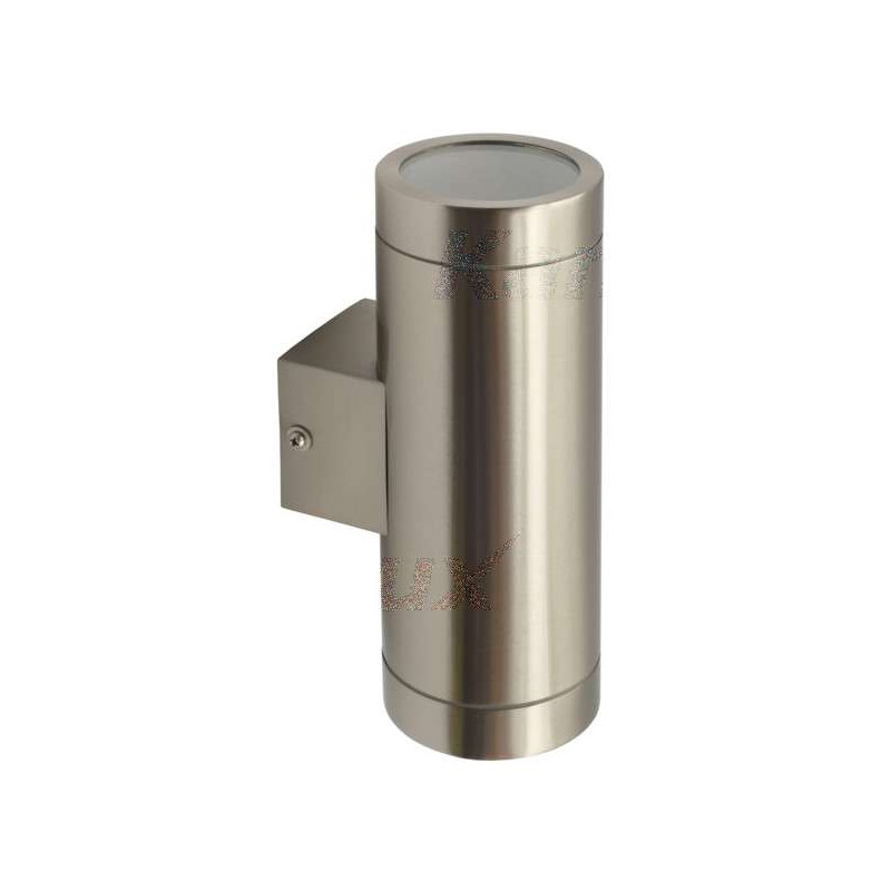 Applique Murale Pour 2 Ampoules Gu10 Étanche Ip44 Acier Inoxydable
