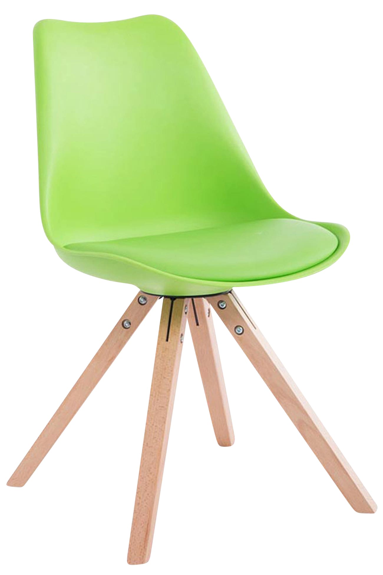 Lot De 4 Chaises Toulouse Simili Cuir Natura Square Vert
