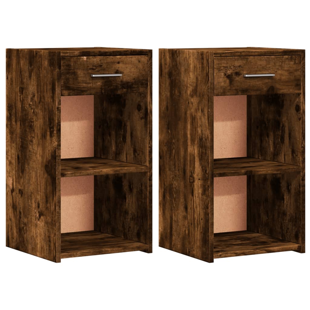 Lot De 2 Tables De Chevet Avec Étagères Et Tiroir 35 X 34 X Dec035066