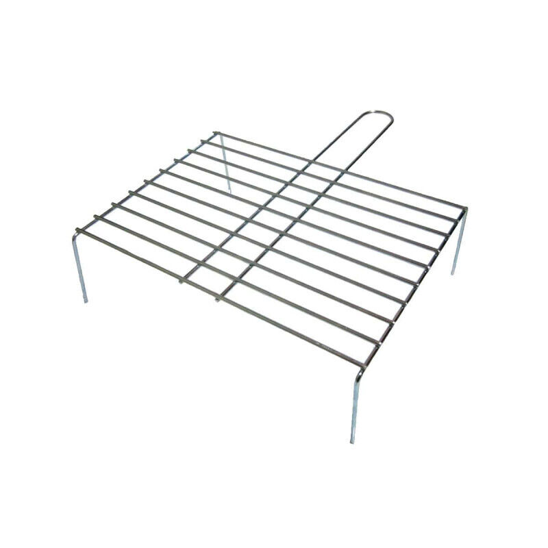 Grille Avec Pieds Pour Barbecue - Zinc - 50x38 Cm