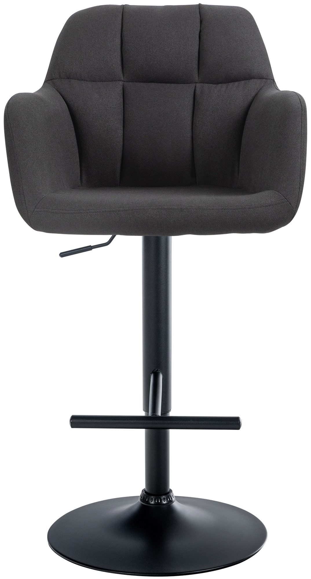 Tabouret De Bar Natoma Tissu Noir Noir