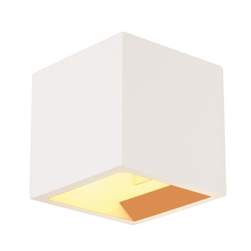 SLV Applique murale Plastra QT14, blanc, plâtre, largeur 11,5 cm