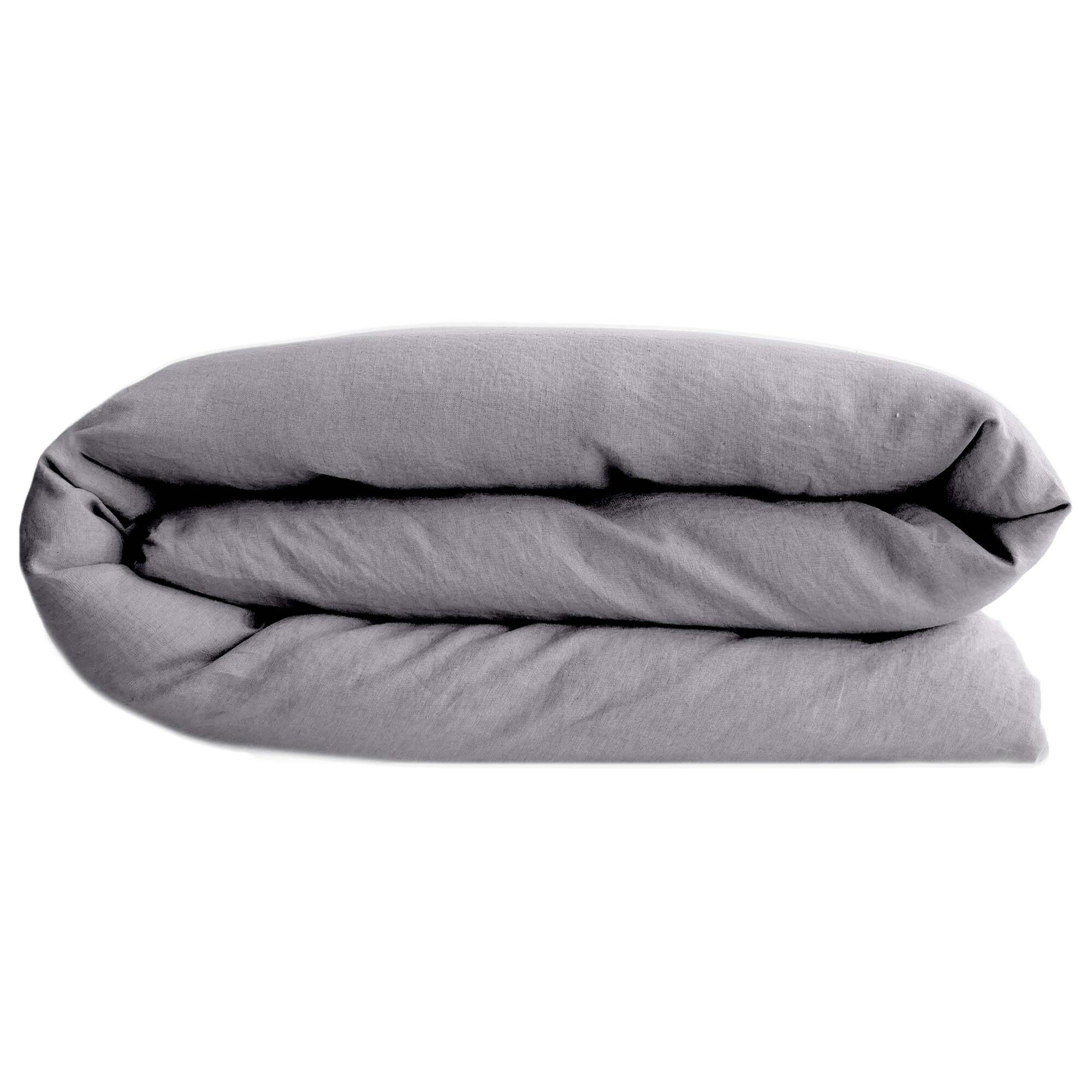 Linnea Sonate Housse De Couette Gris Lin 140 X 200 Cm