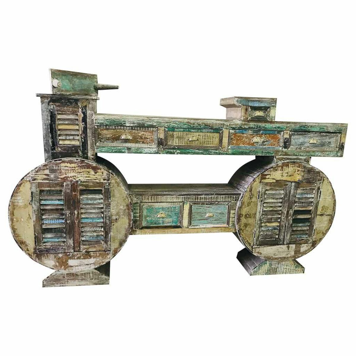 Buffet Alexandra House Living Vert Bois Recyclé 40 X 155 X 268 Cm