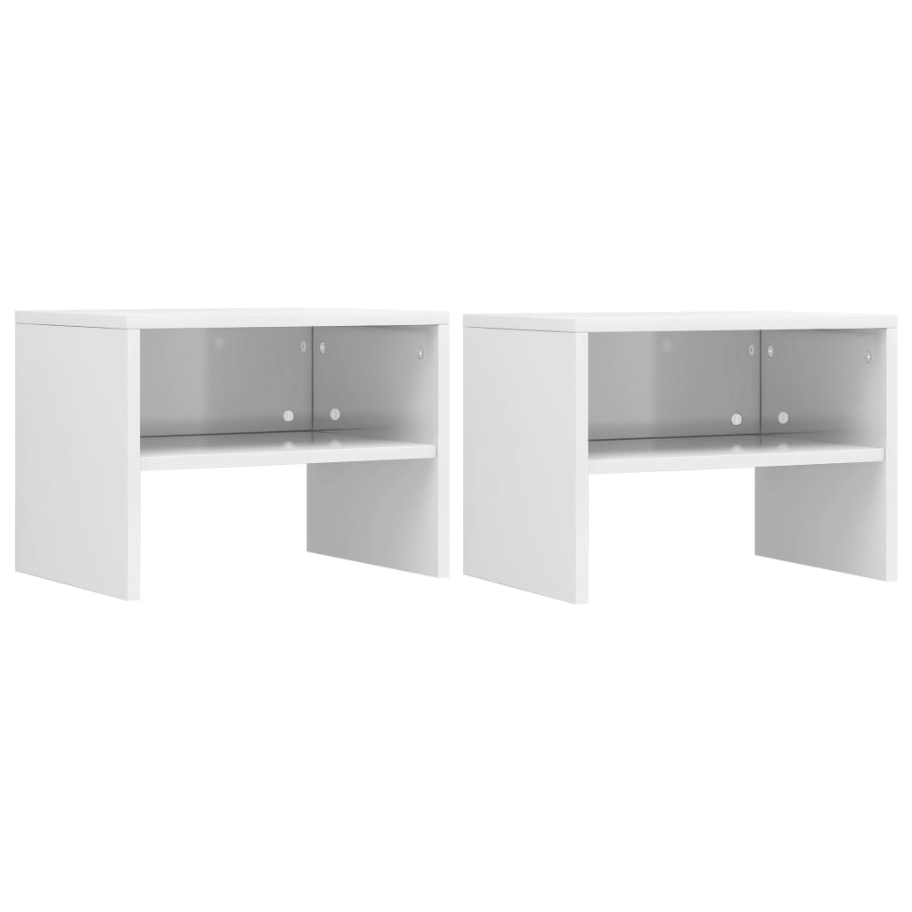 Lot De 2 Tables De Chevet Avec Compartiment Ouvert 40 X 30 X 30cm Dec035784