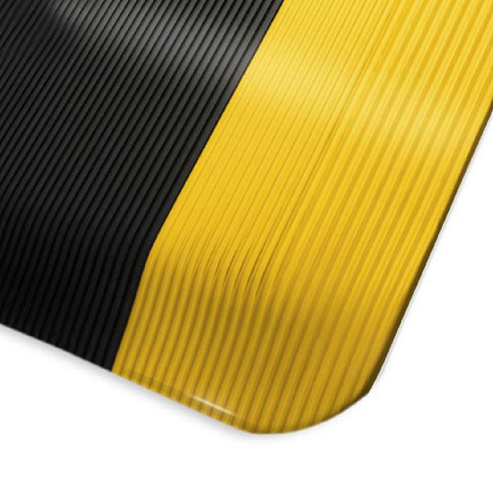 Tapis Ergonomique Et Comfortable Heavyduty Ripp Noir-jaune 90 Cm X 150 Cm