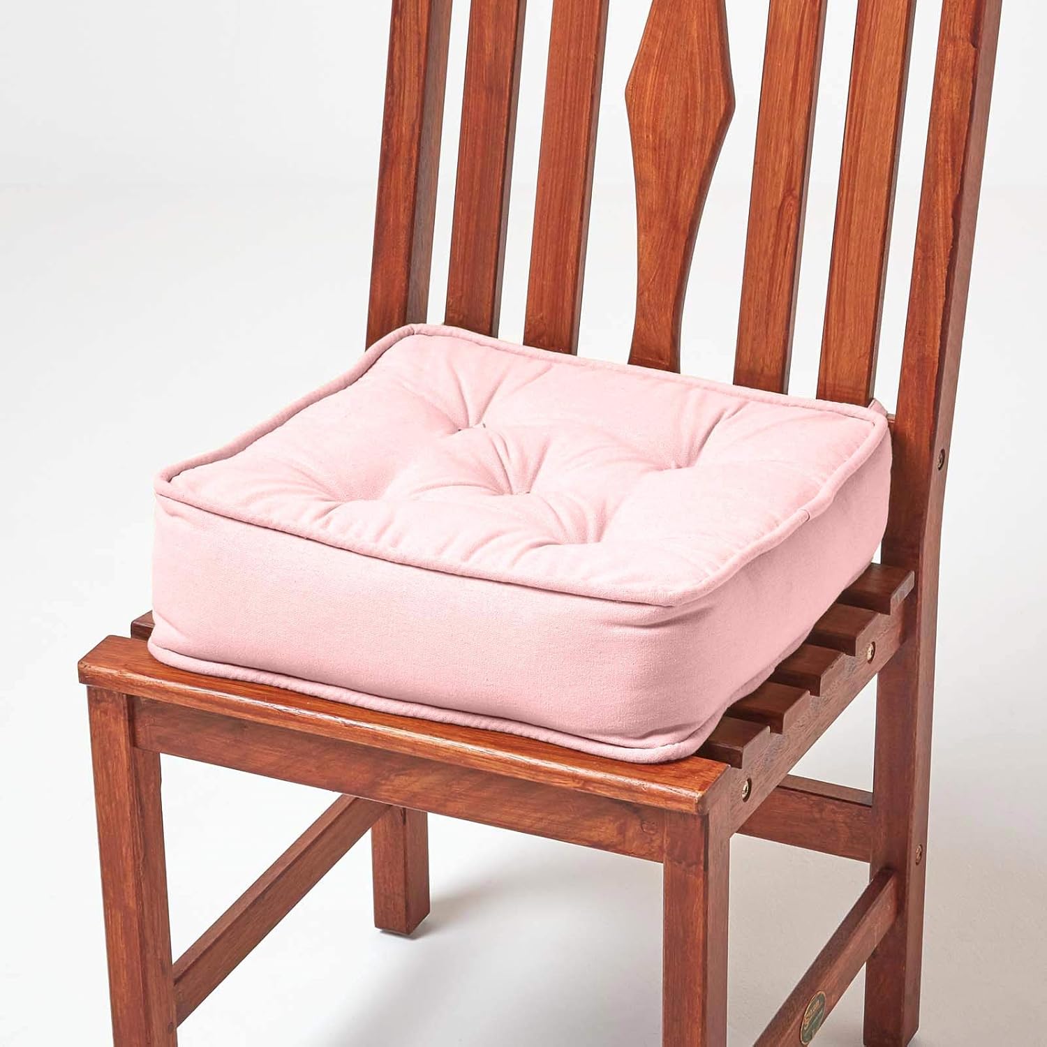 Galette De Chaise Coussin Rehausseur En Coton Rose, 40x40x10cm - Homescapes