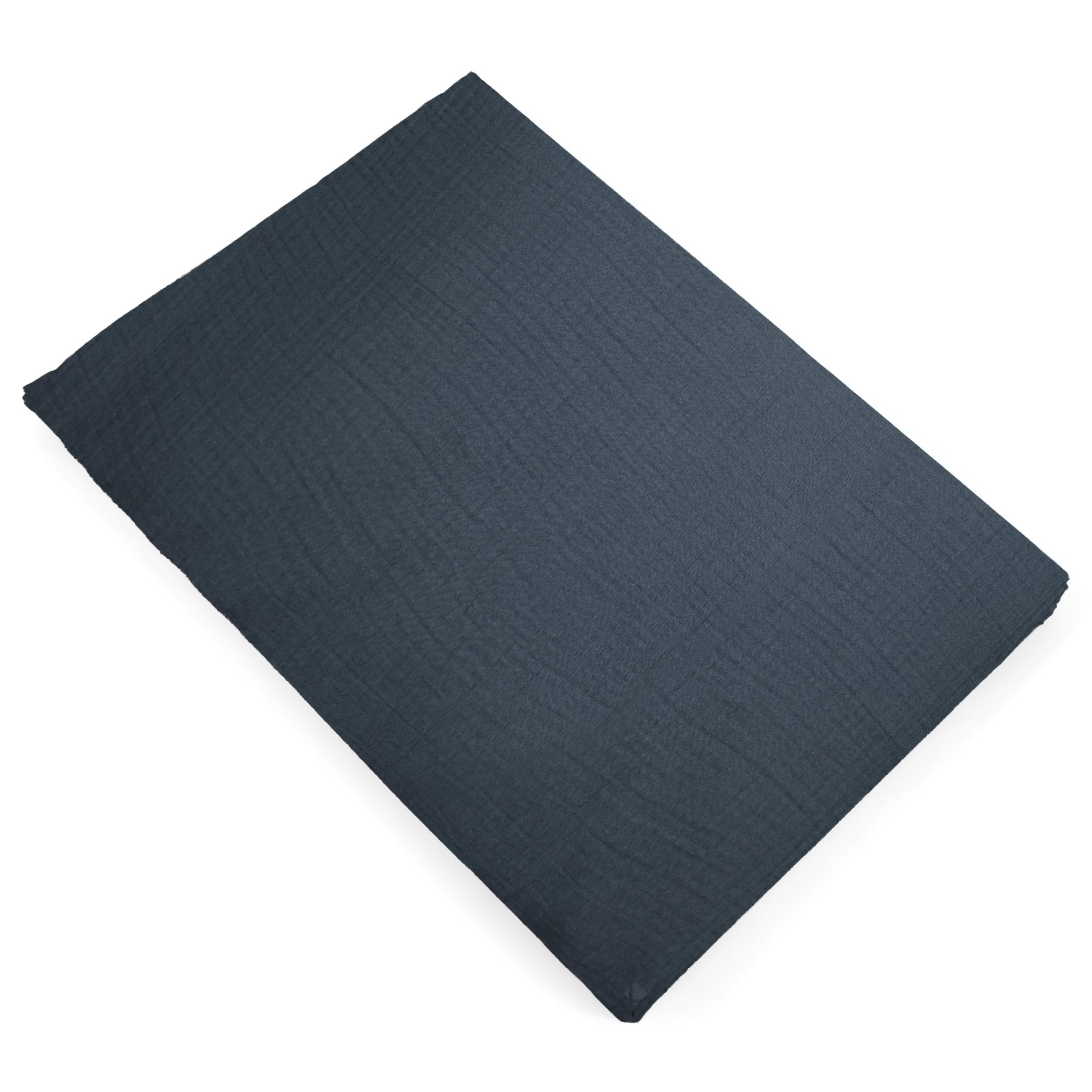 Drap Plat 270x300 Cm Mousseline De Coton Milos Noir Granit