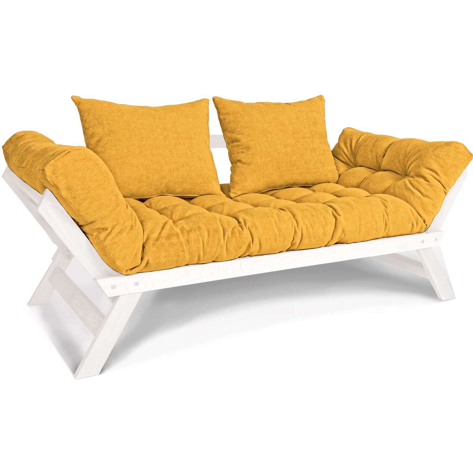 Canapé Lit Allegro - 80 X 203 Cm - Bois Clair Et Marron