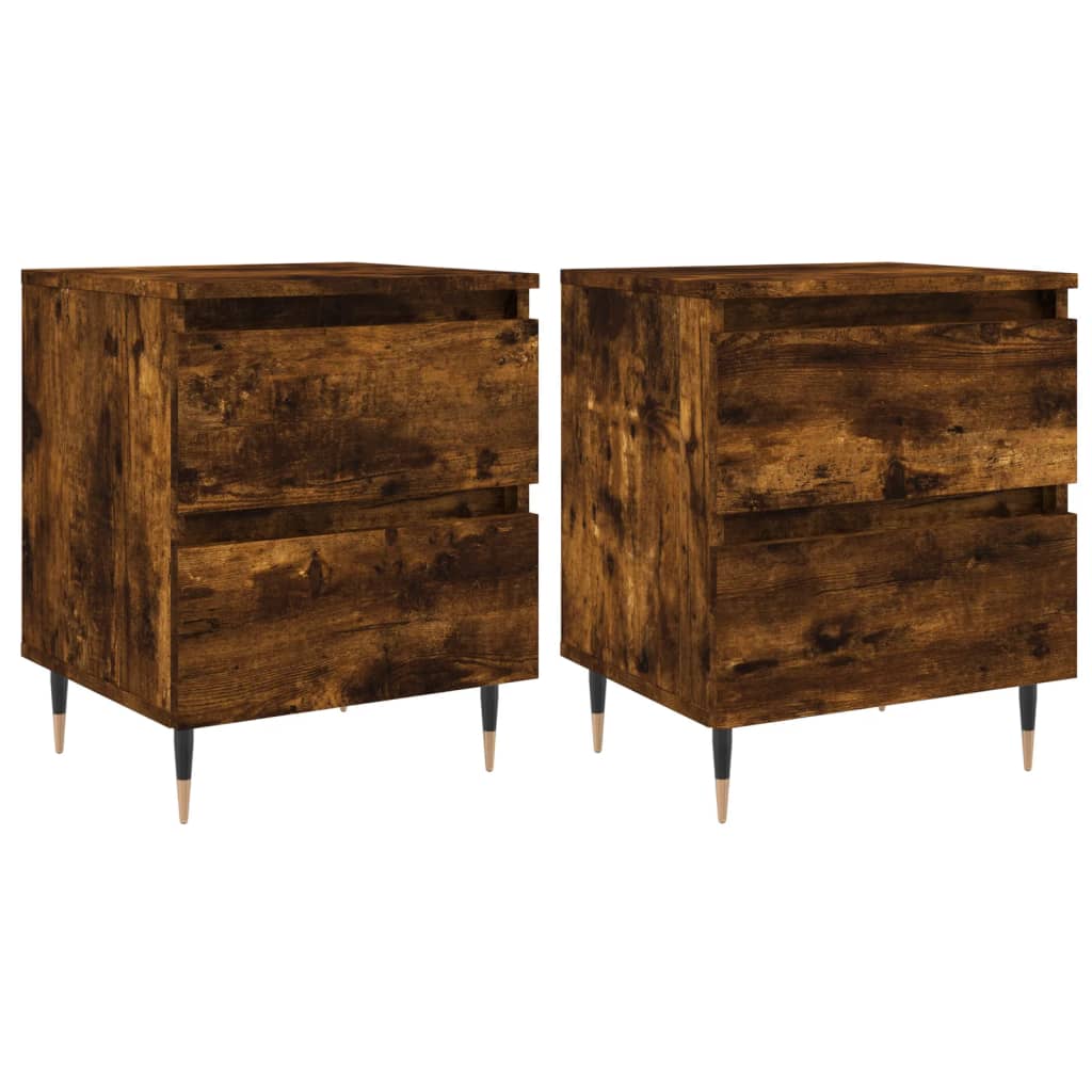 Lot De 2 Tables De Chevet Avec Tiroirs 40 X 35 X 50 Cm Dec035100