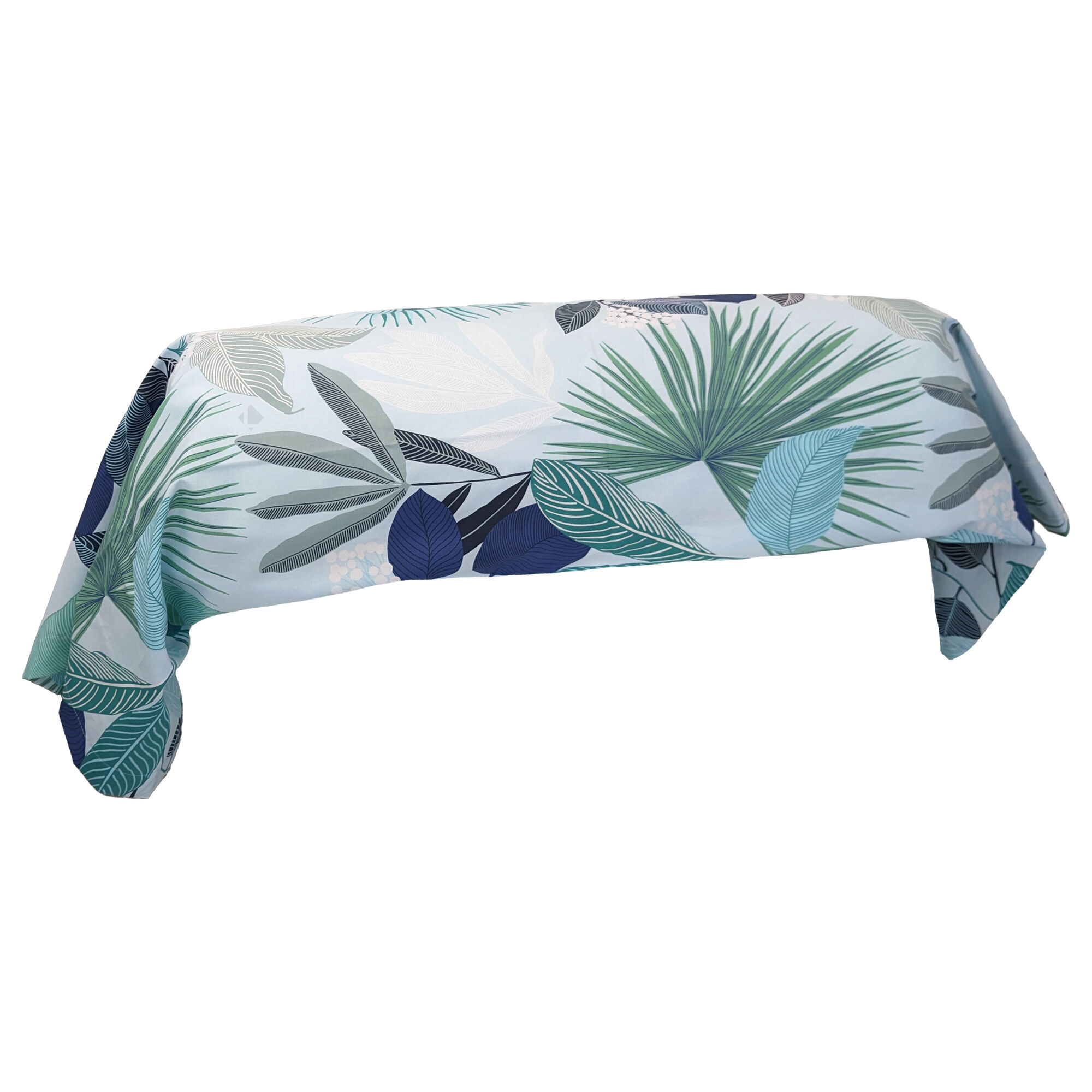 Taie De Traversin 140x43 Cm Percale De Coton Moorea Pacific Bleu/vert