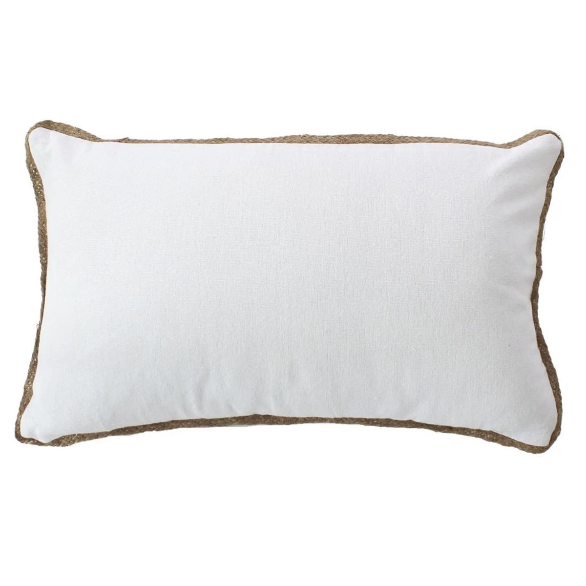 Coussin Déco En Coton "natura" 30x50cm Blanc