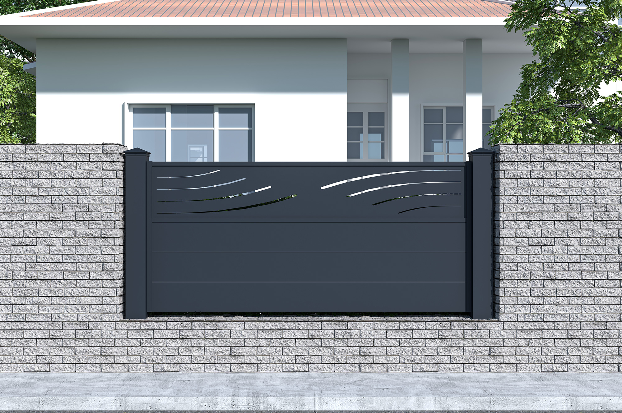 Casanoov Lot De 2 Kits De Clôture Aluminium Veleta H.90 Cm - Kits Complet 3.8m