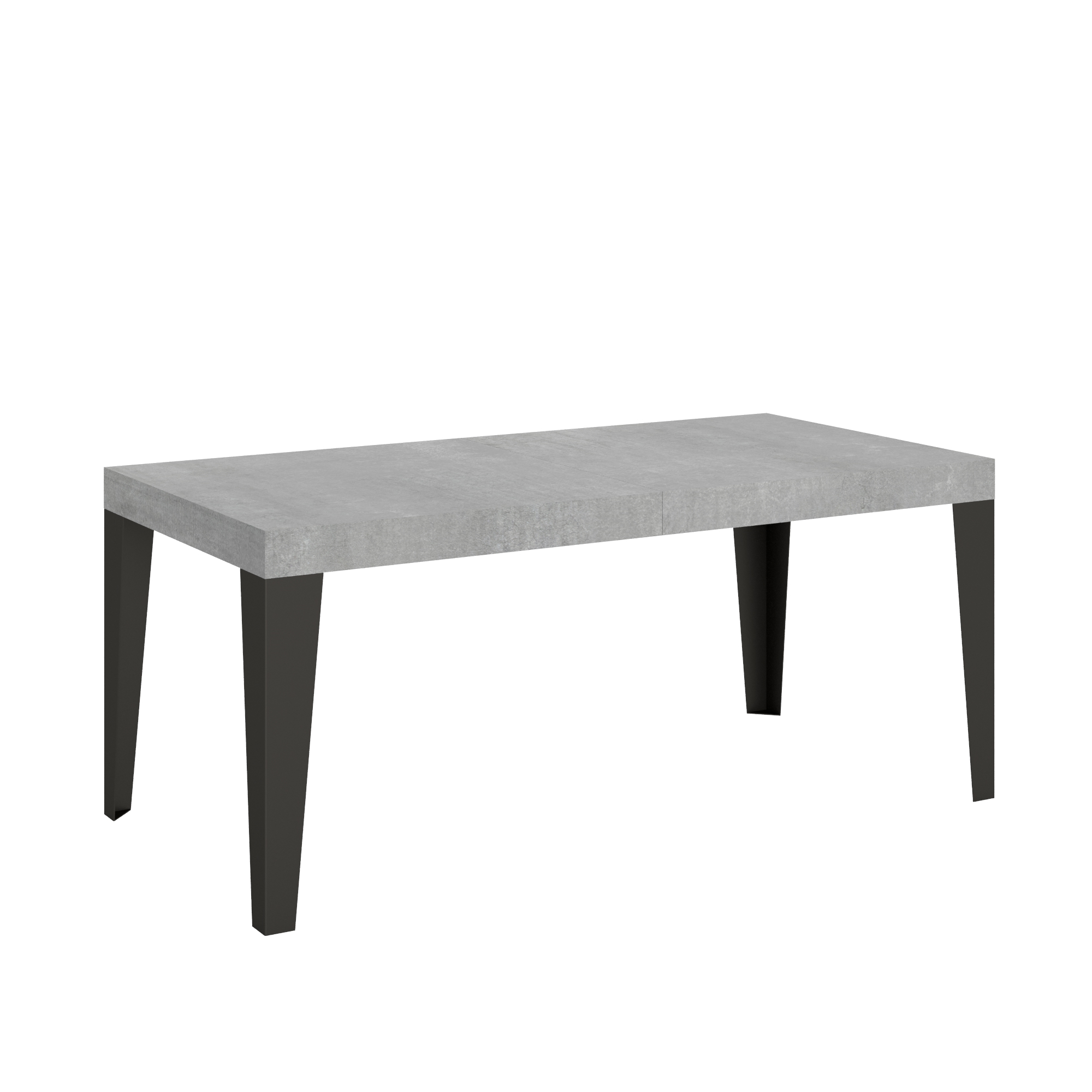Table Extensible 90x180/440 Cm Flame Cement Structure Anthracite